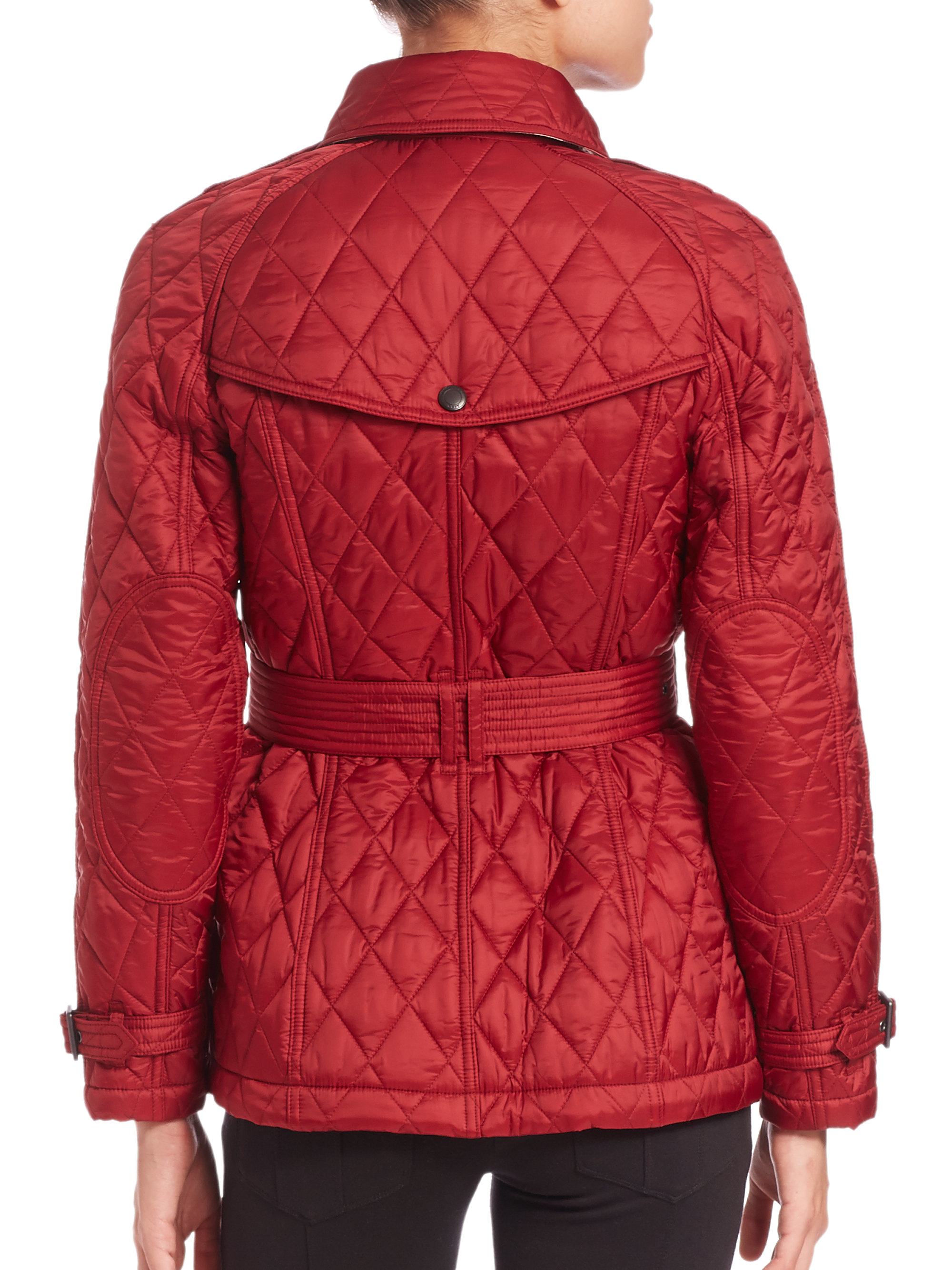 Lyst - Burberry Brit Finsbridge Short Quilted Jacket in Red