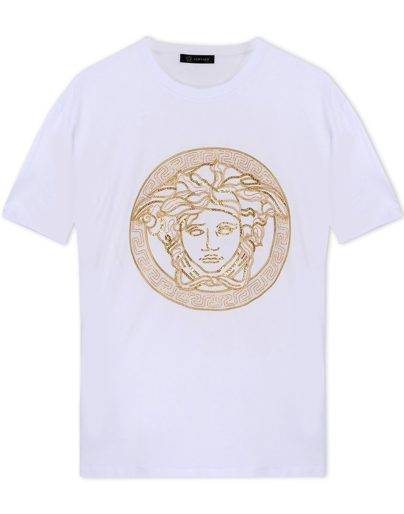 Versace Short Sleeve T-shirt in White for Men | Lyst
