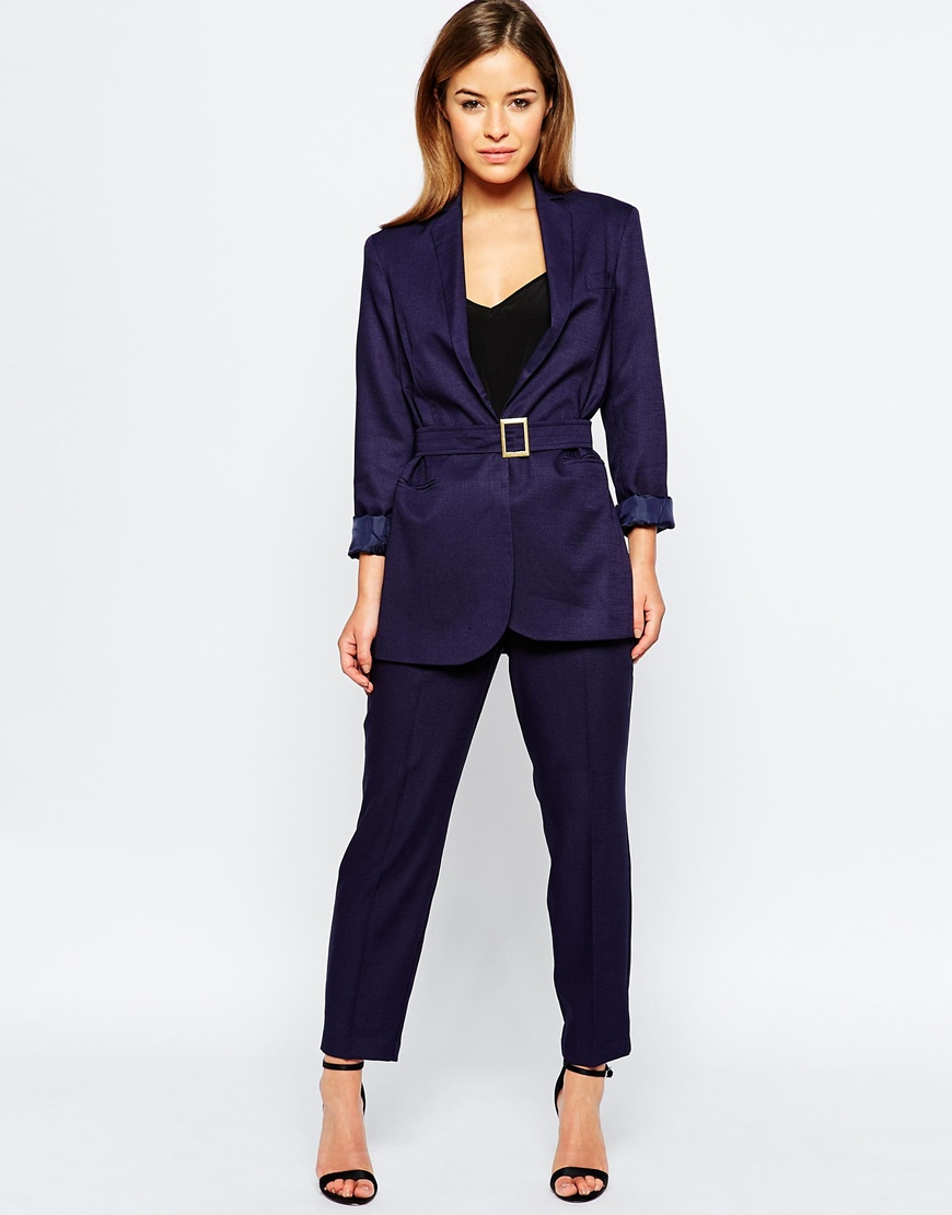 long line trouser suit