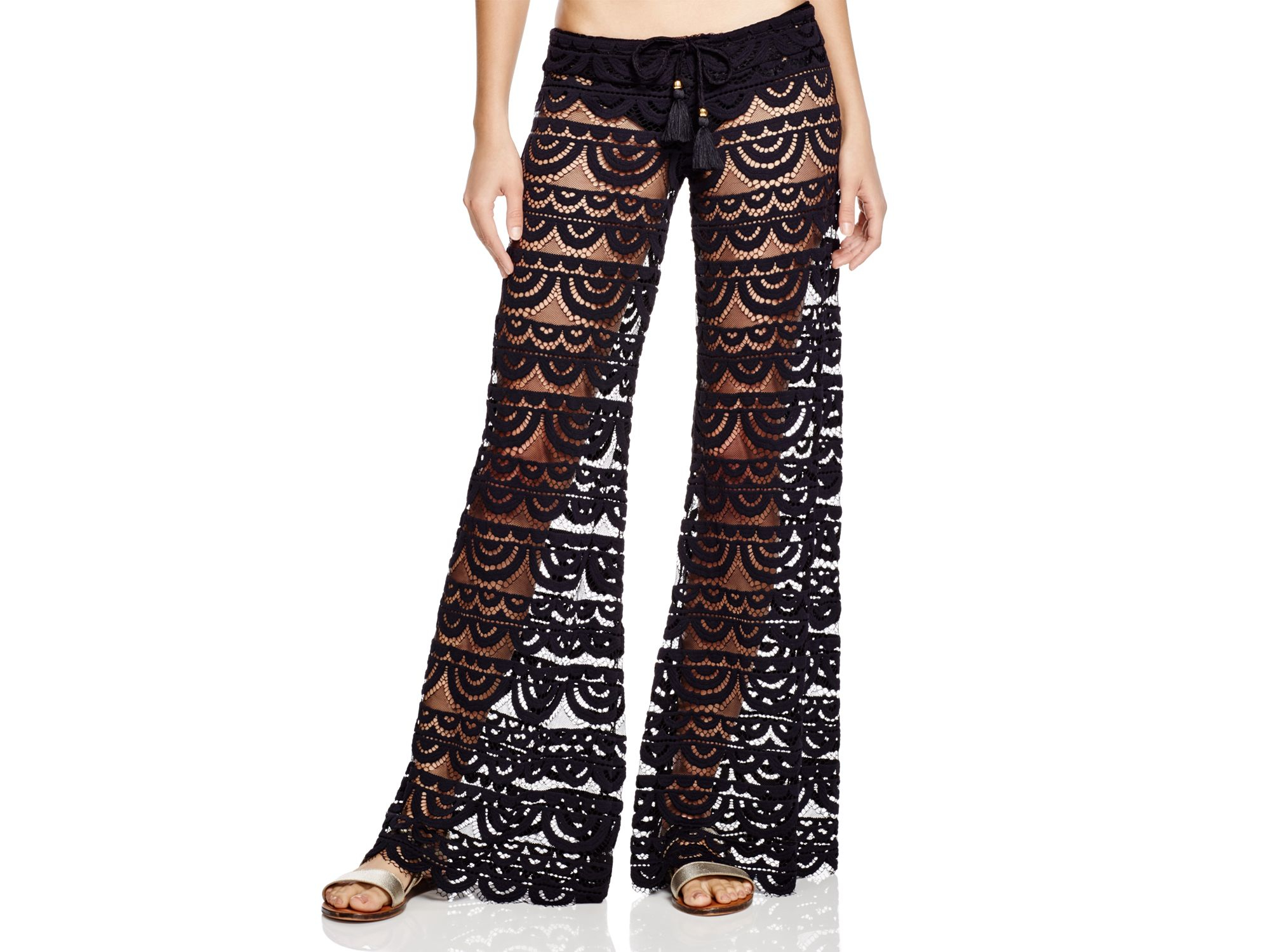 Pilyq Malibu Lace Swim Cover Up Pants | Lyst