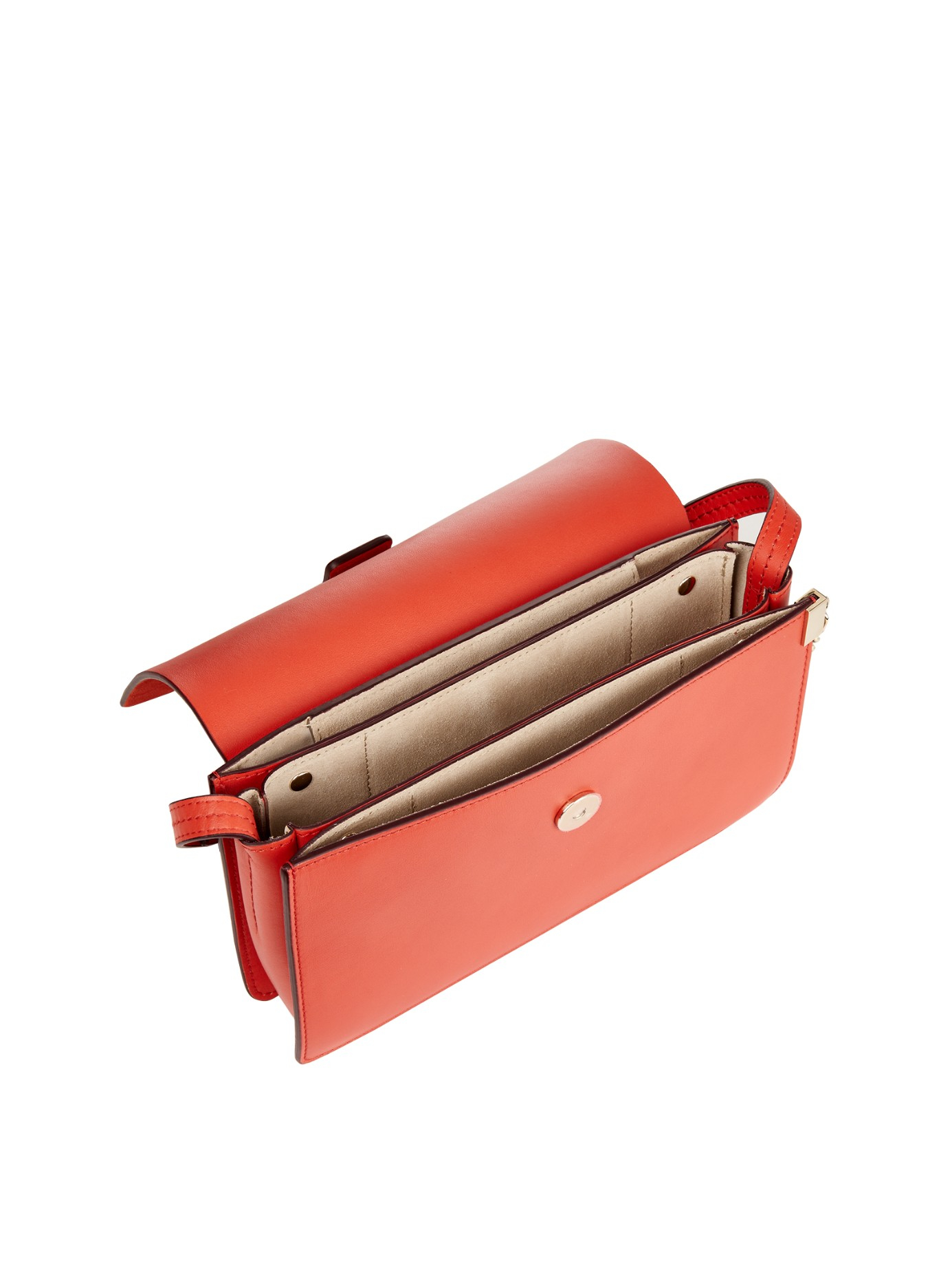 Chlo Faye Small Leather and Suede Cross-Body Bag in Red | Lyst