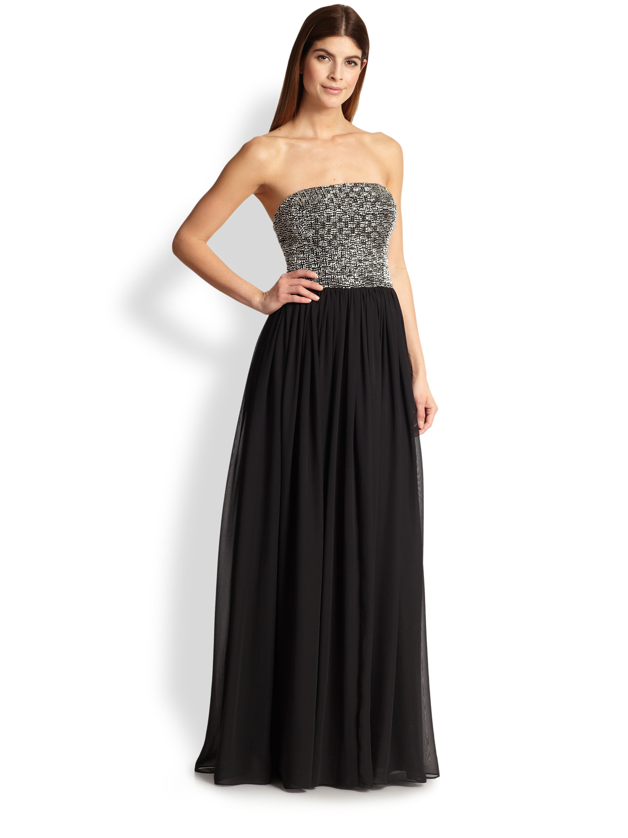 aidan mattox fully beaded gown