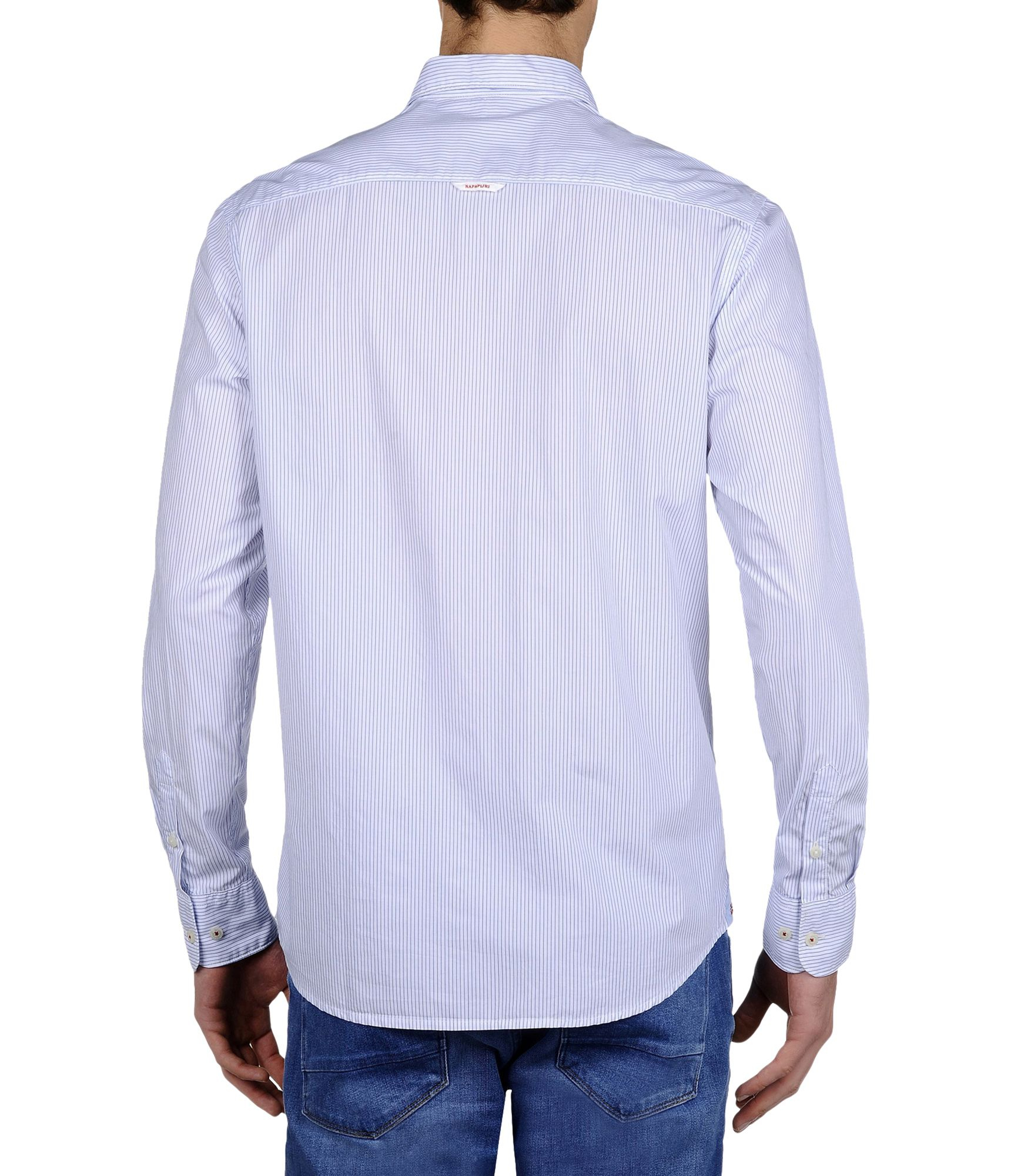 Napapijri Long Sleeve Shirt in White for Men | Lyst