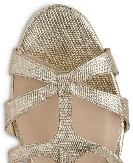 Lk Bennett Naomi Flat Sandals in Gold | Lyst
