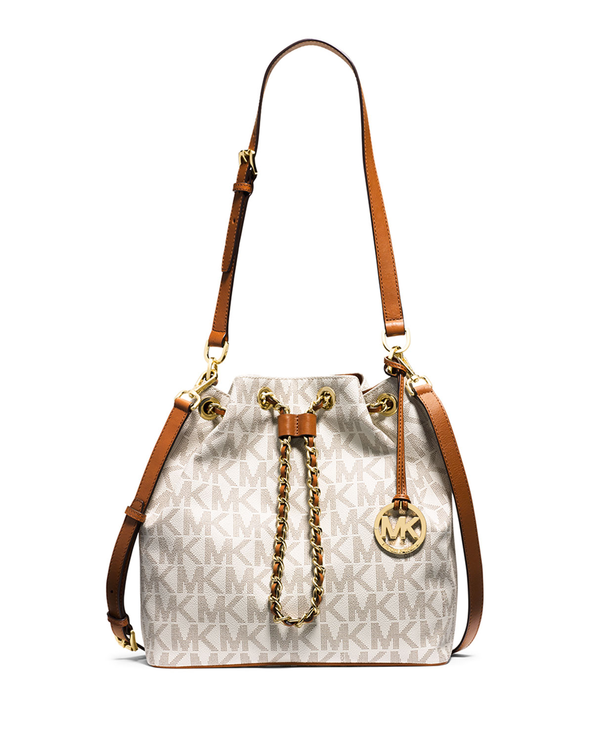 Michael michael kors Frankie Signature Large Convertible Drawstring Bag ...