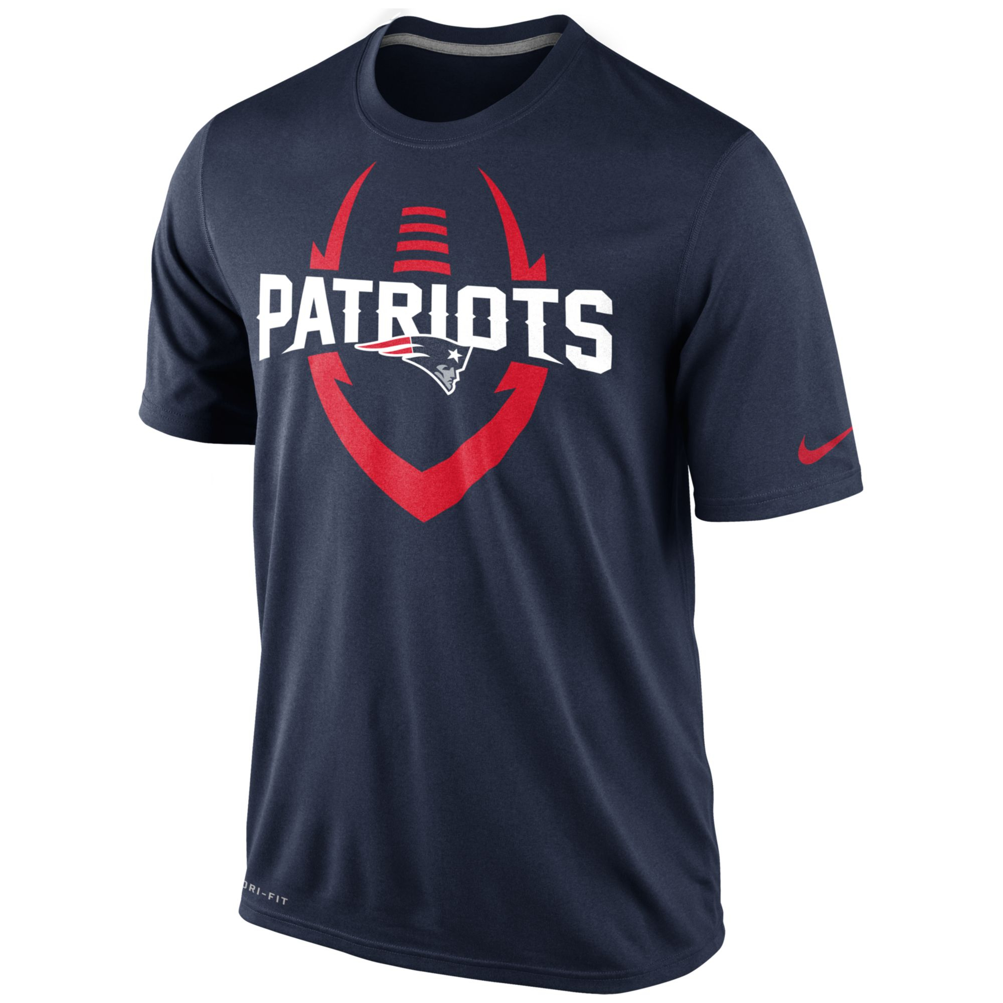 Nike Men'S Short-Sleeve New England Patriots T-Shirt in Blue for Men ...