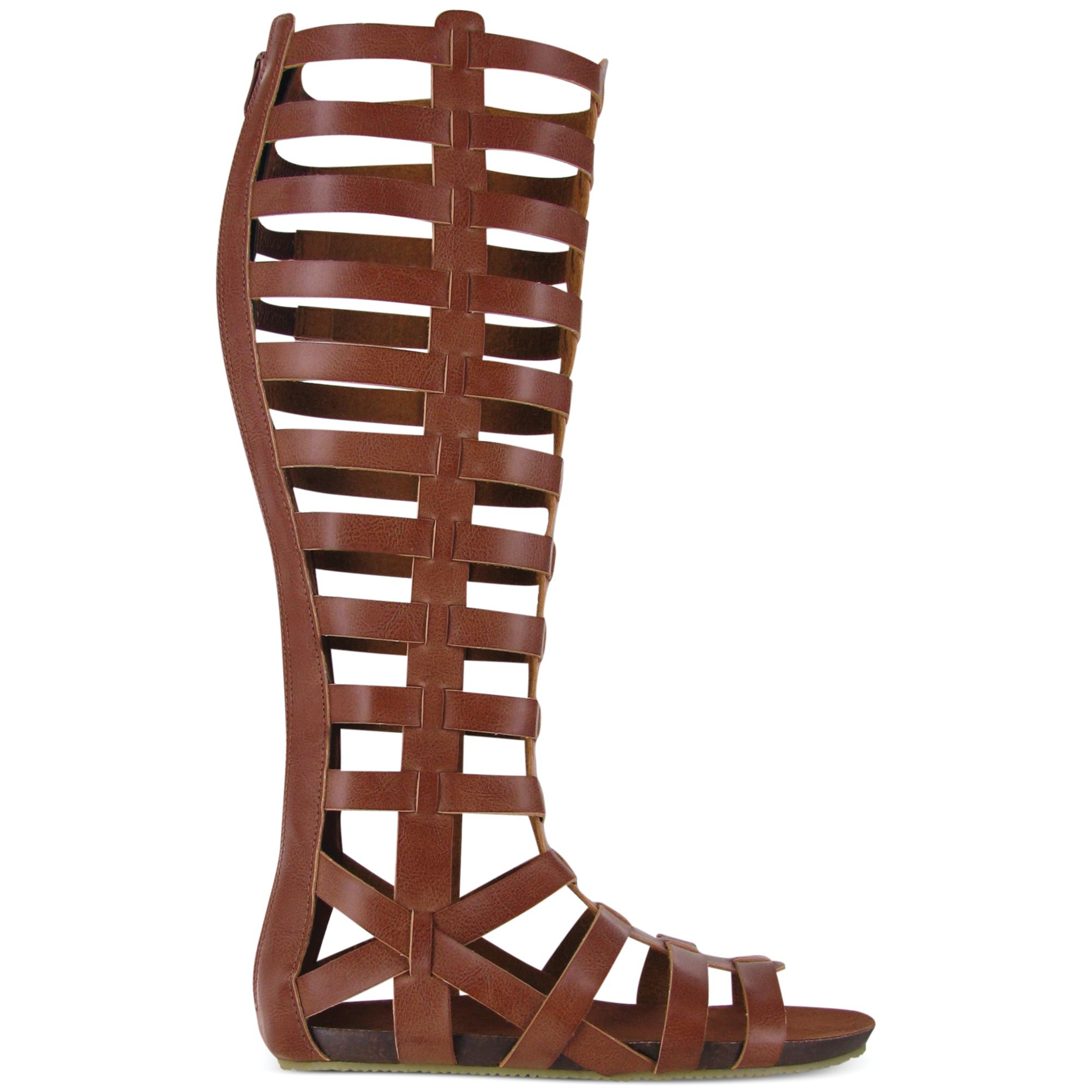 brown high heel gladiator sandals