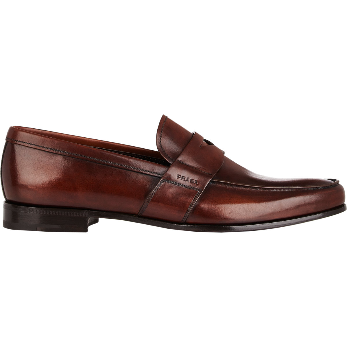 prada loafers prada s apron toe loafers in brown for lyst prada loafers prada s apron toe loafers in brown for lyst