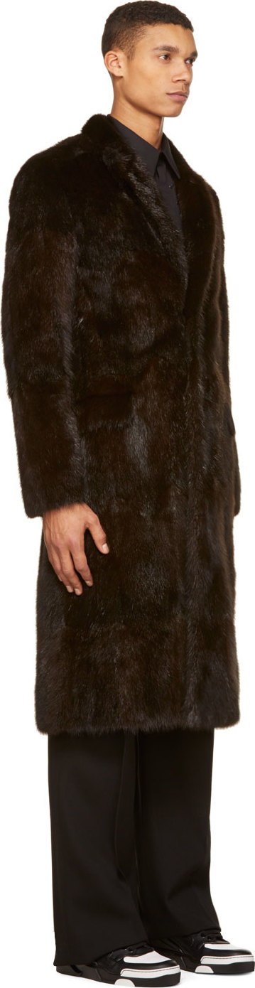 40s Vintage Musquash Fur Coat Shaped Bracelet Sleeves Sq Shoulders Other Musquash Mink Real Fur Coat