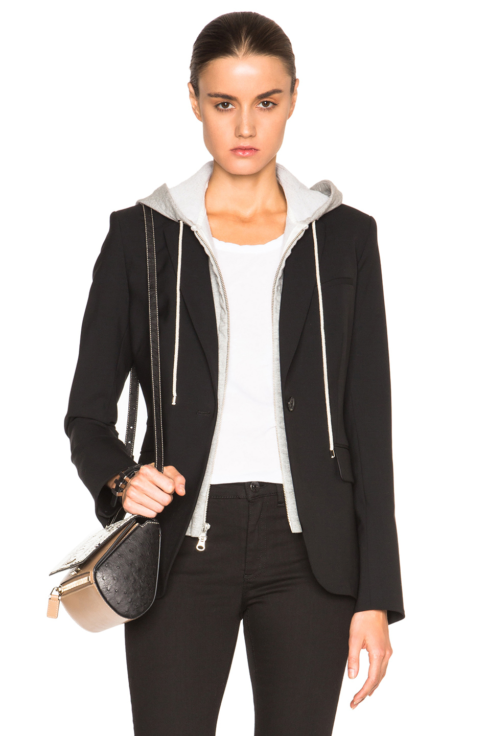 Veronica beard Classic Blazer With Hoodie Dickey in Black | Lyst