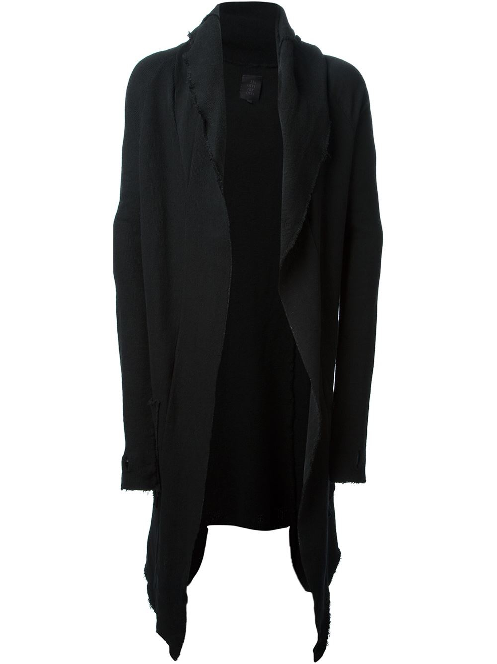 Lyst - Thom Krom Long Asymmetric Cardigan in Black for Men