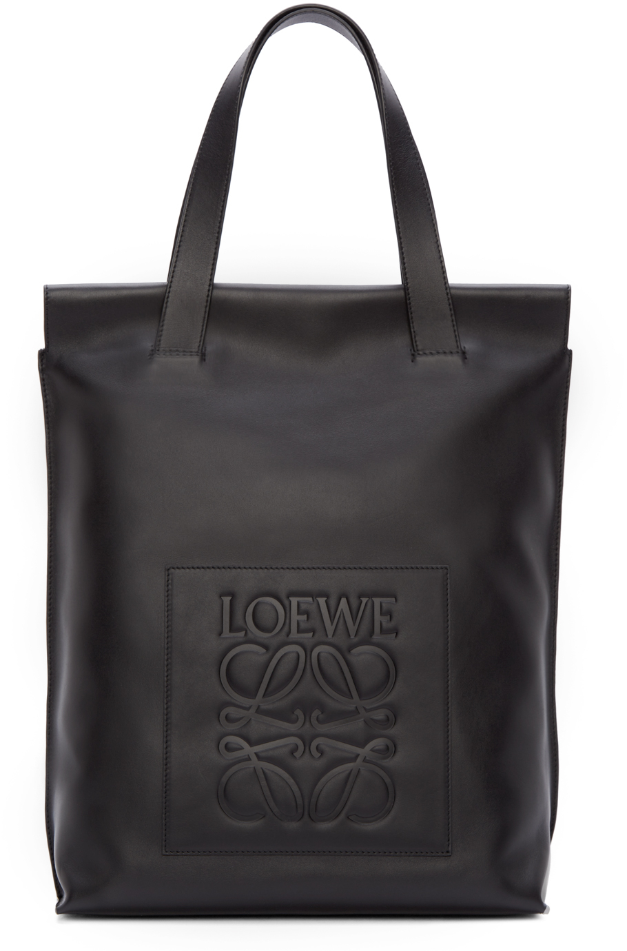 Loewe Black Leather Shopper Tote in Black for Men | Lyst