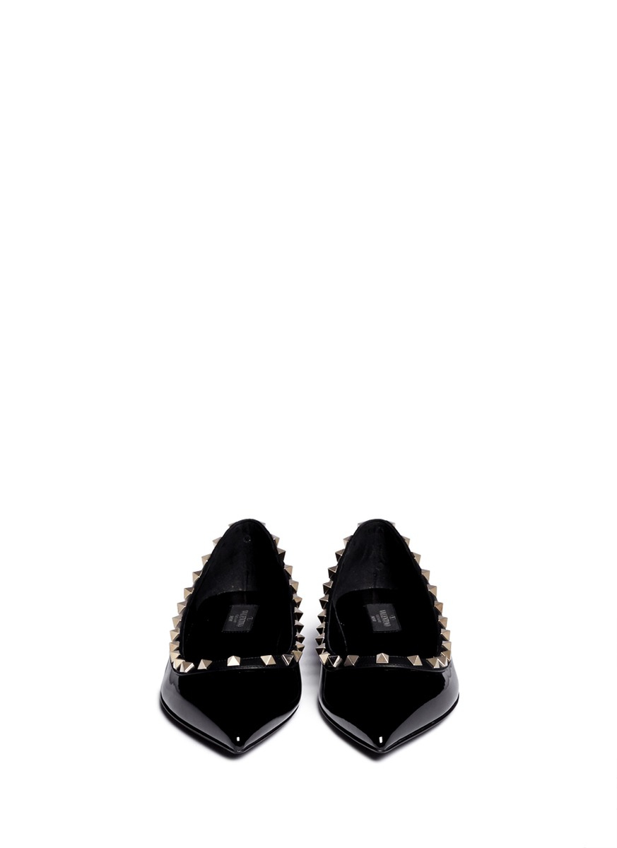 valentino rockstud noir flat