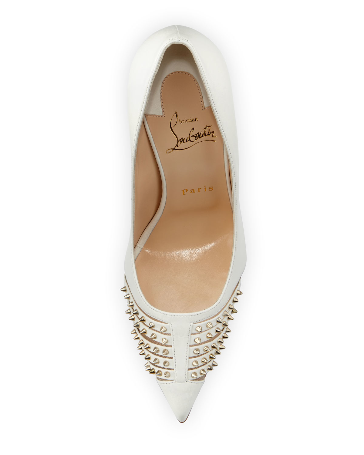 sneaker replicas - Christian louboutin Baretta Studded-Leather Pumps in Gold (NEIGE ...