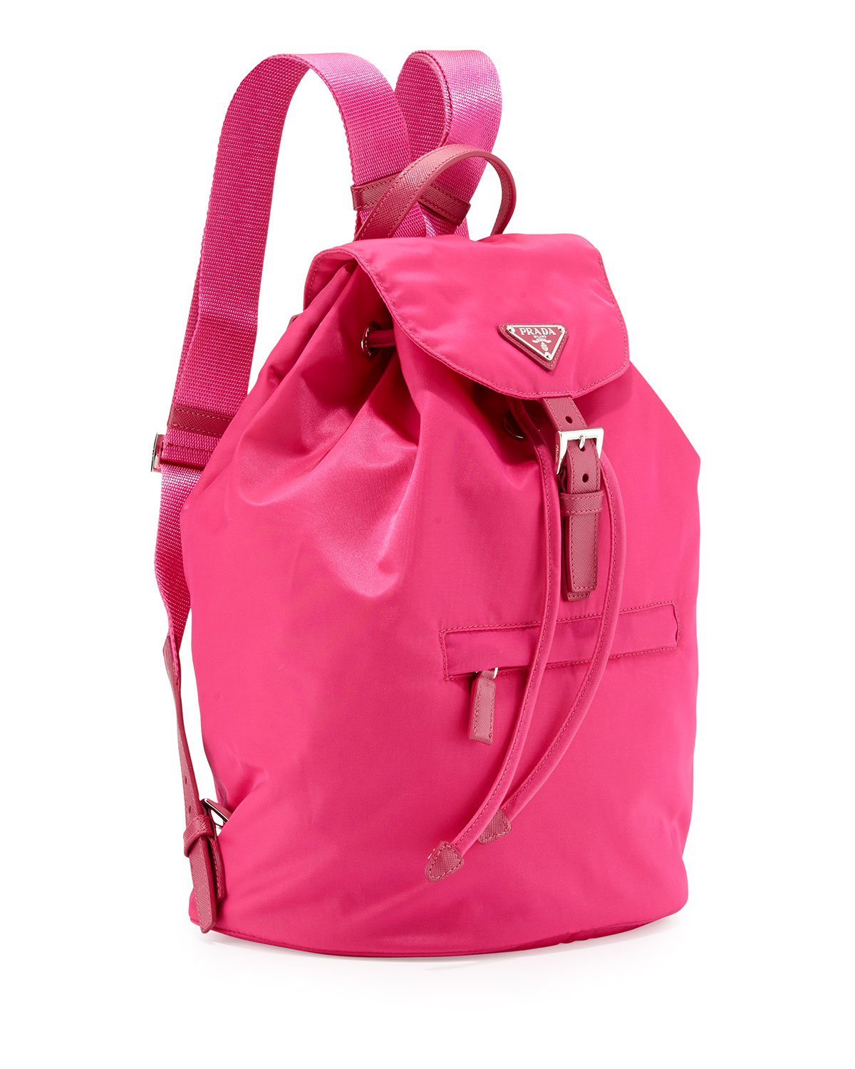 Prada Vela Medium Backpack in Pink (PINK(FUXIA)) | Lyst