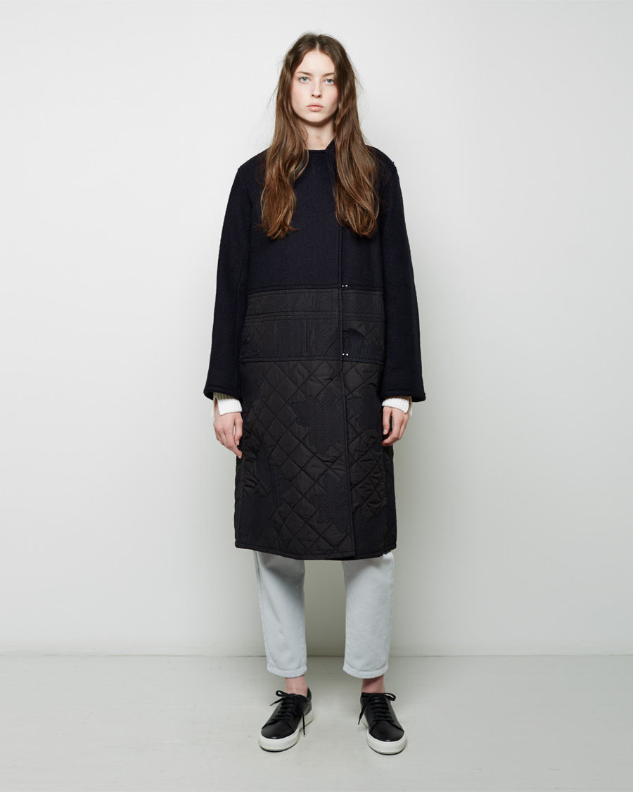 Lyst 3.1 Phillip Lim Mayu Quilted Car Coat in Blue