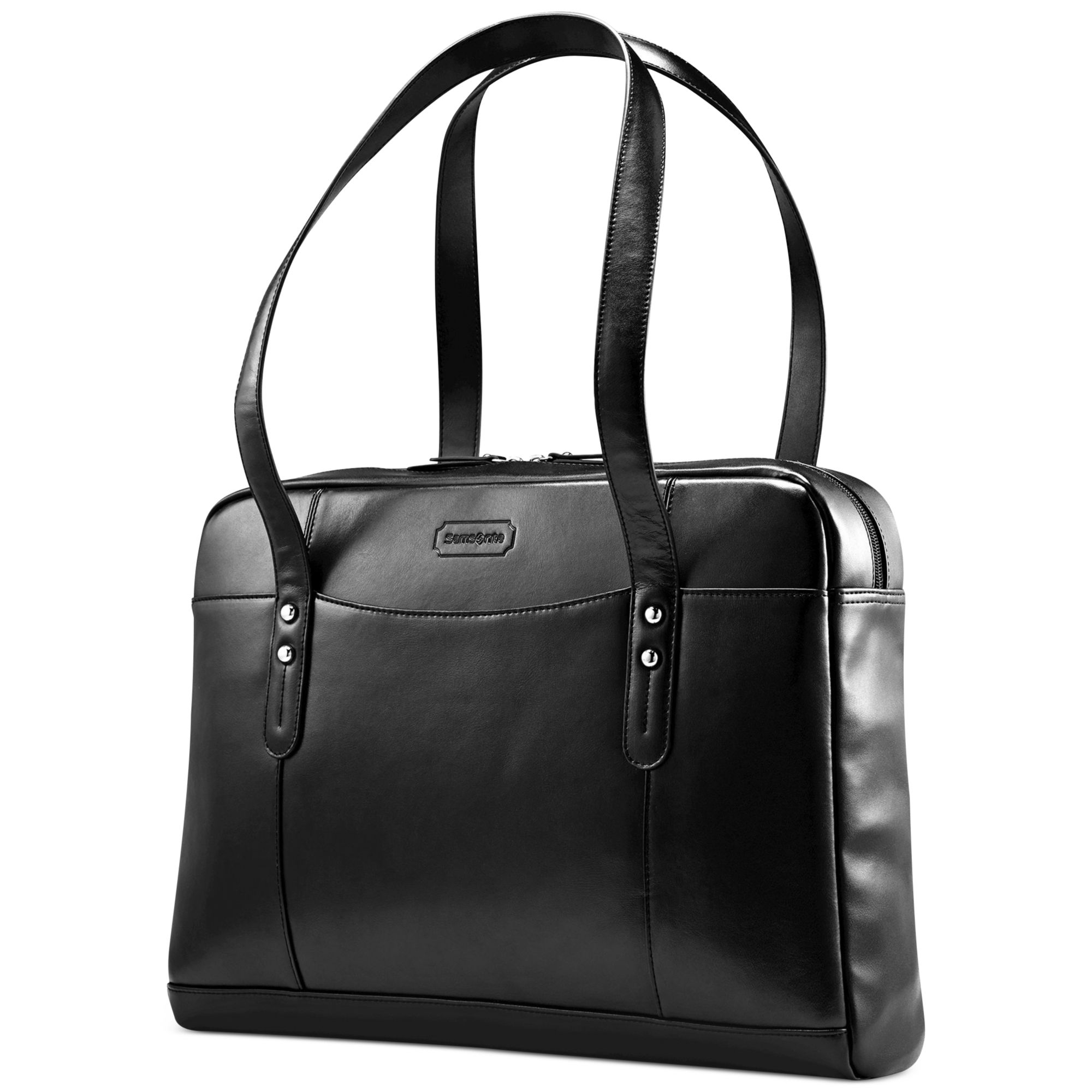 Lyst - Samsonite Leather Womens Leather Slim Laptop Briefcase in Black for Men
