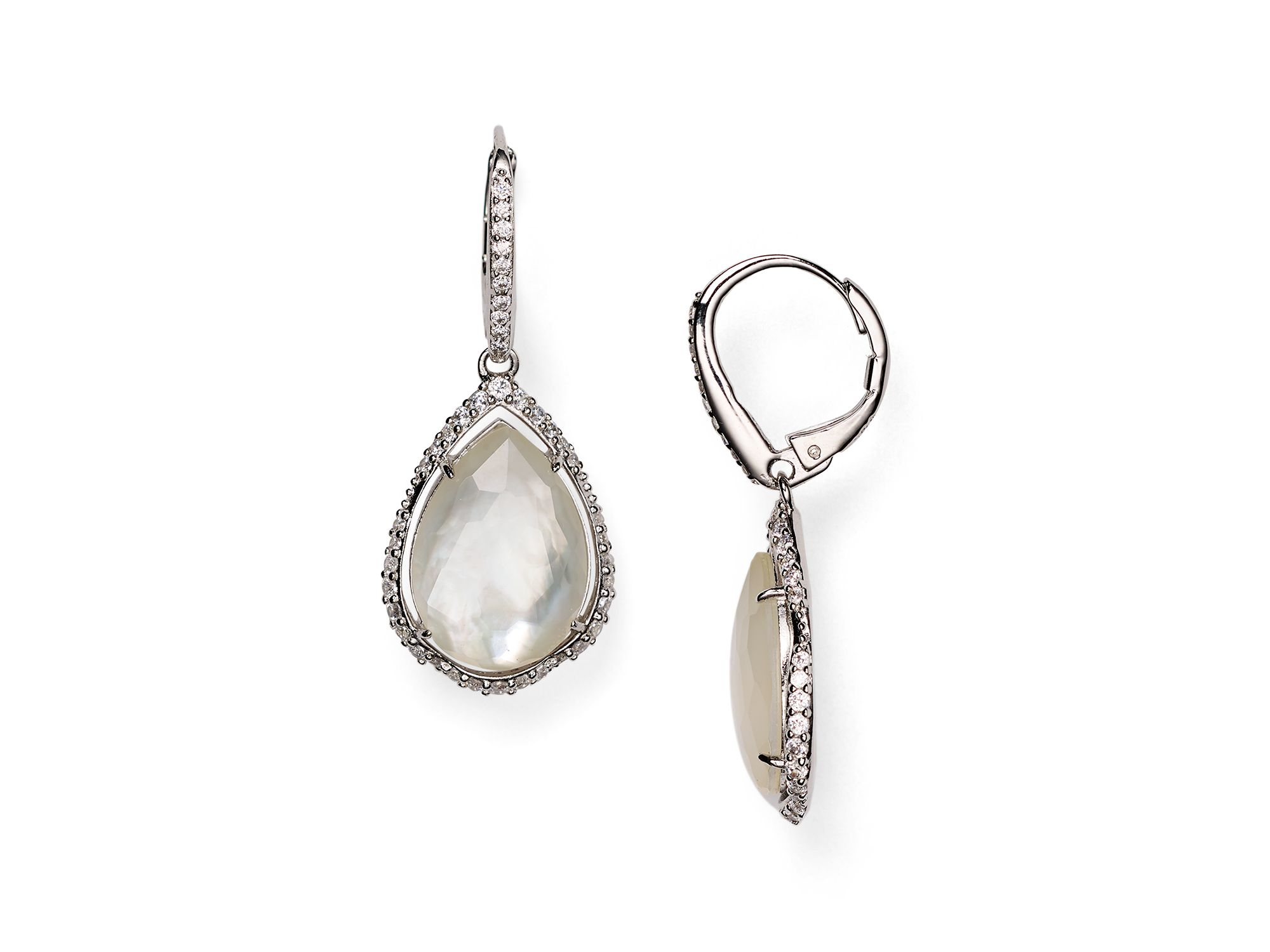 Lyst Nadri Sterling Mirage Mother Of Pearl Drop Earrings In White Gallery