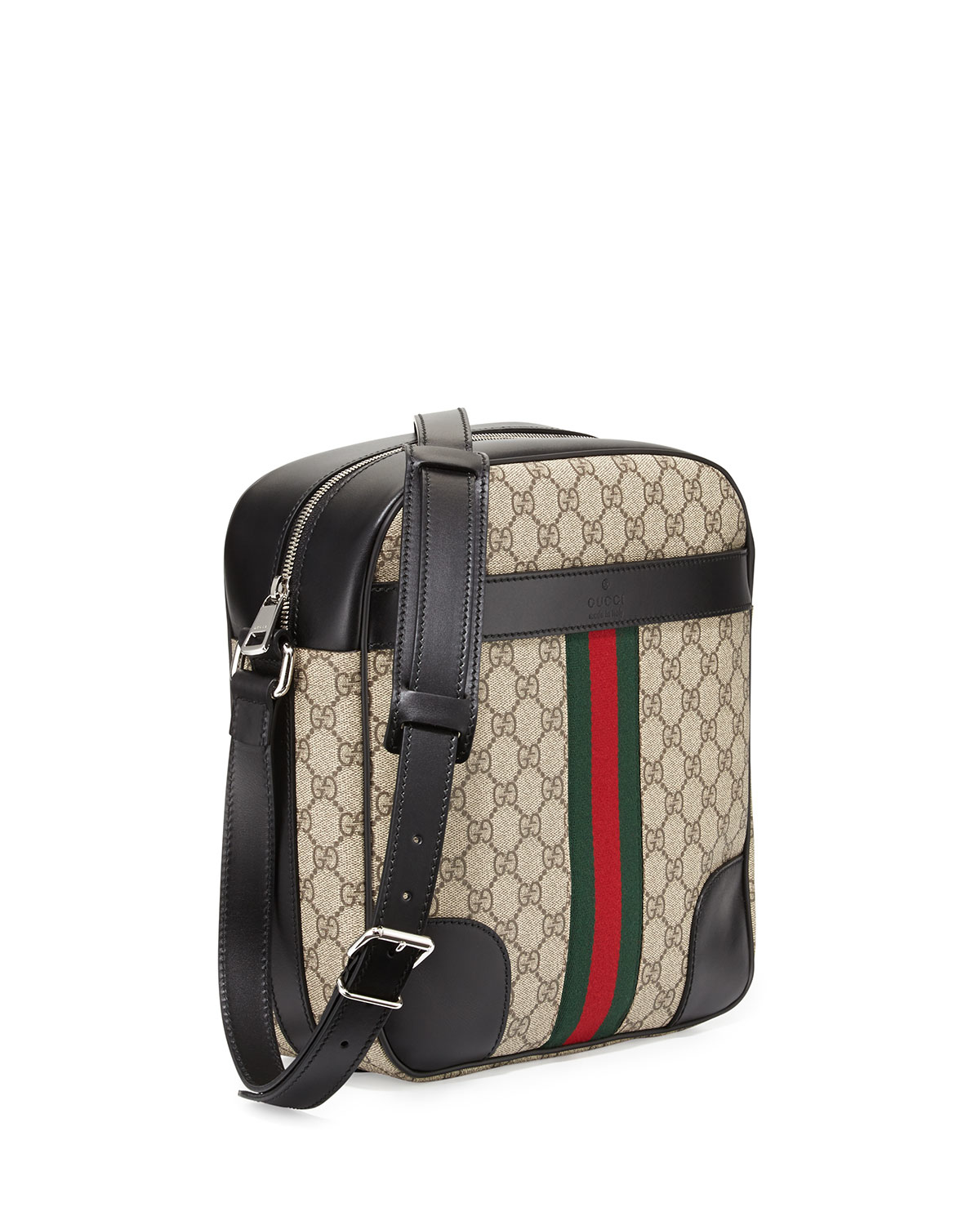 Lyst - Gucci Gg Canvas Messenger Flight Bag in Black for Men