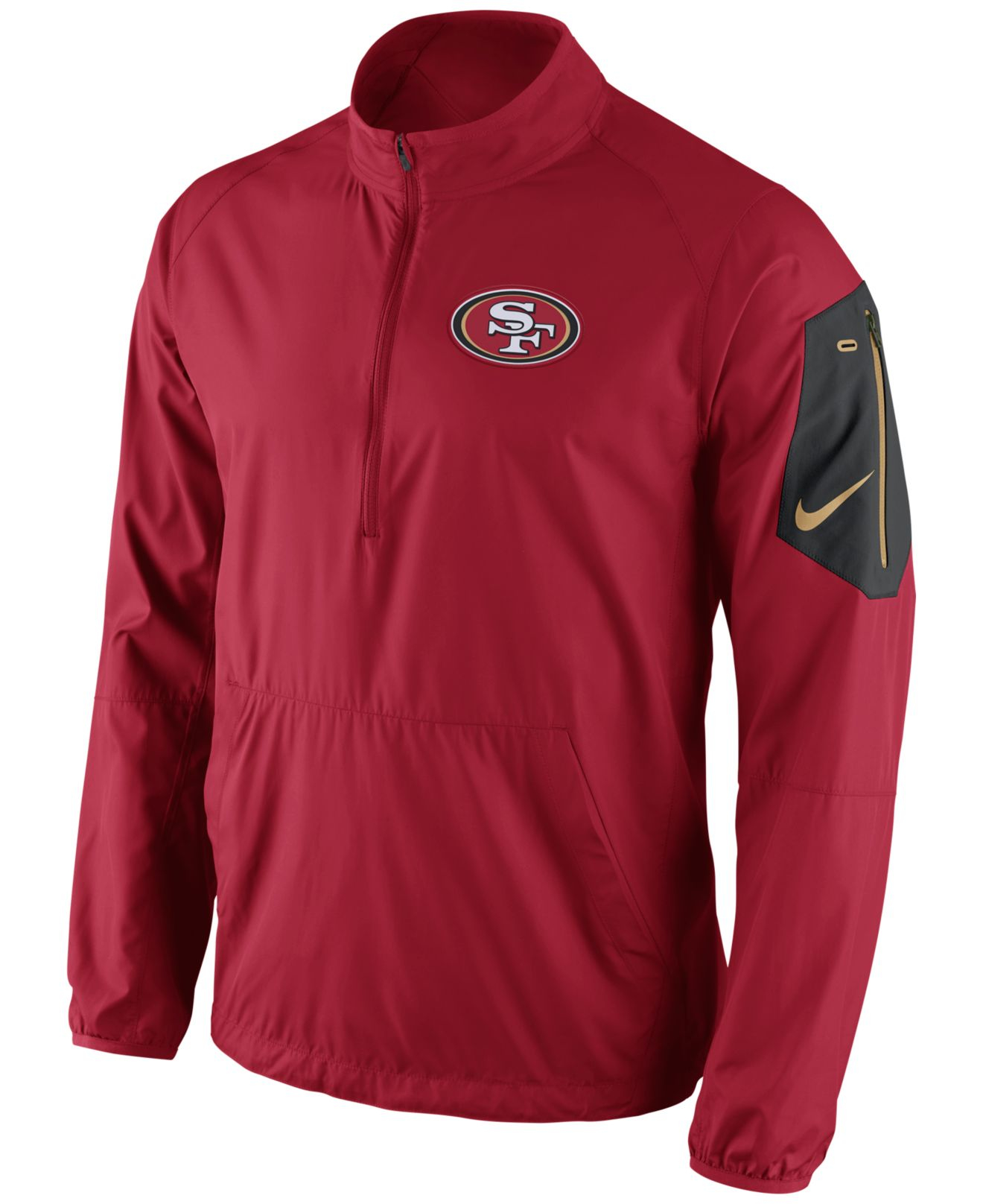 Lyst - Nike Men's San Francisco 49ers Lockdown Half-zip Jacket in Red ...