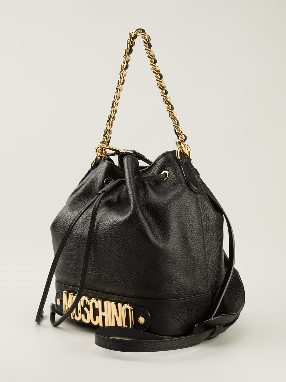 Moschino Bucket Shoulder Bag in Black | Lyst