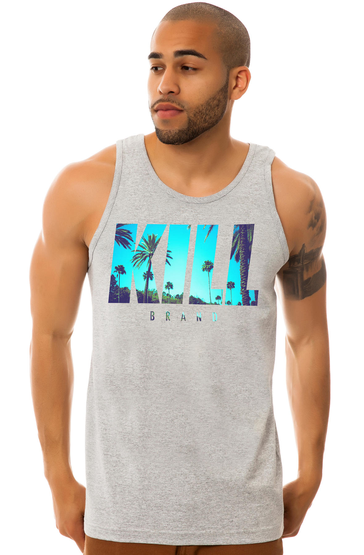 Kill Brand The Tropical Swag Tank Top in Gray for Men (Heather Grey) | Lyst