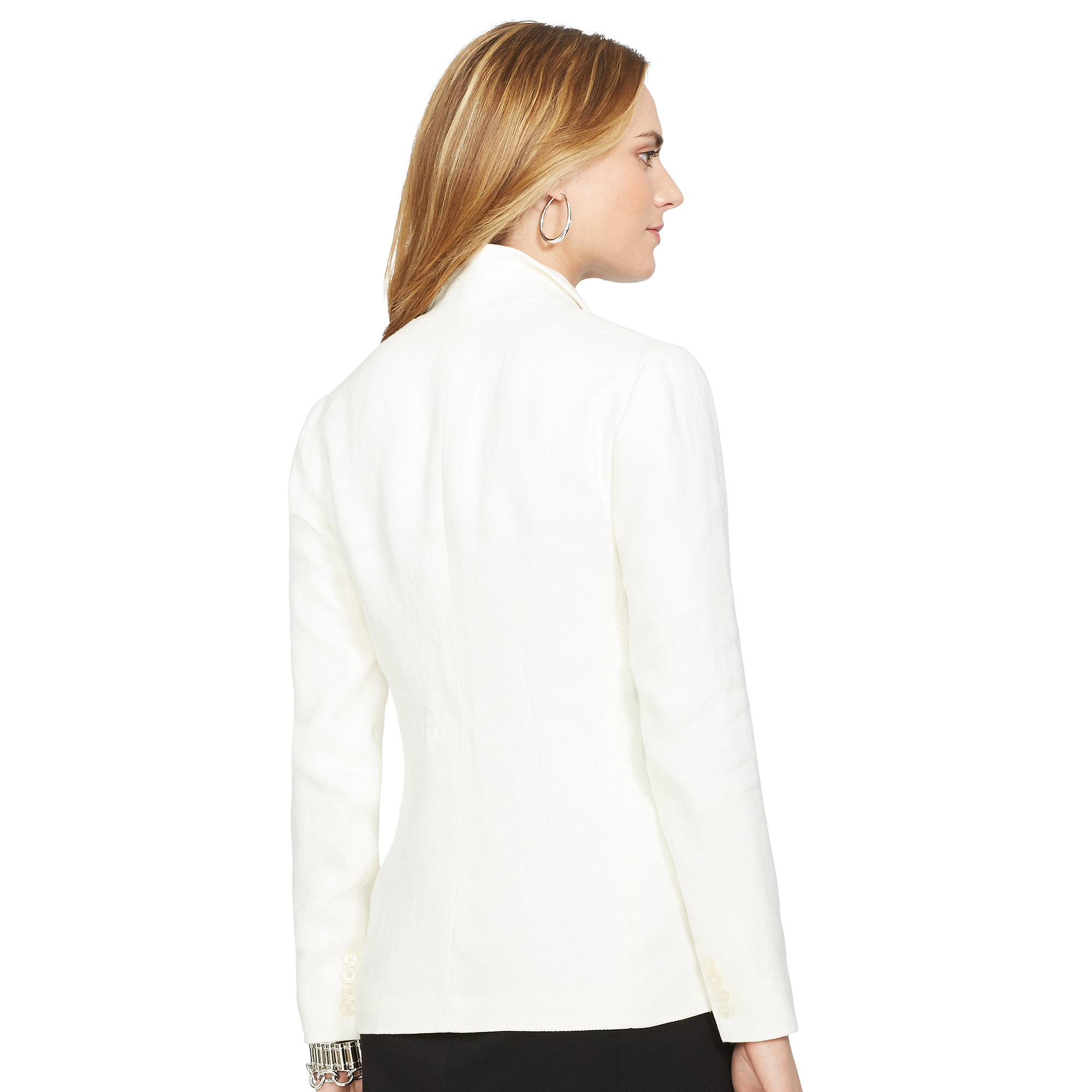 Lyst Ralph Lauren Linen Singlebutton Blazer in White