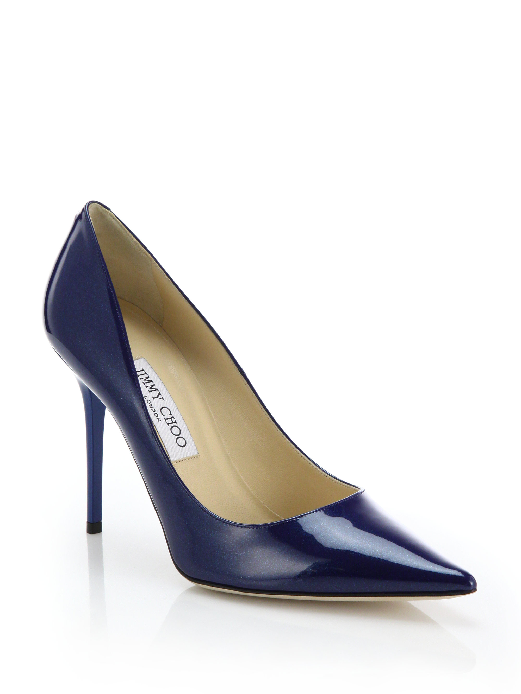 Lyst - Jimmy Choo Abel Patent Leather Pumps in Blue