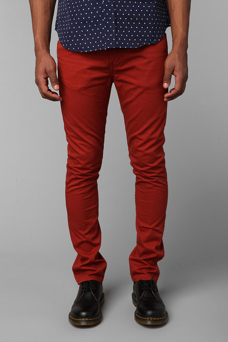 Lyst - Urban Outfitters Levis 510 Modern Essential 5pocket Pant in Red ...