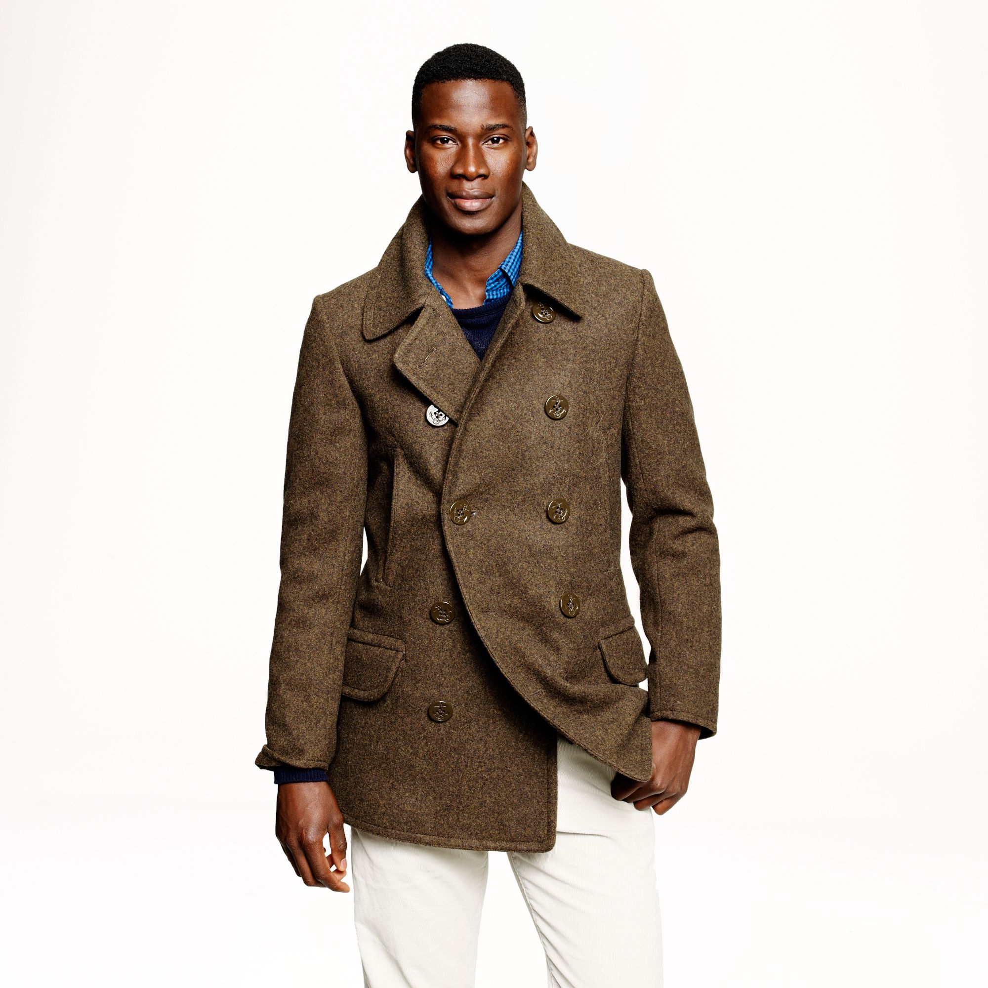 Lyst - J.Crew Dock Peacoat With Thinsulate in Green for Men
