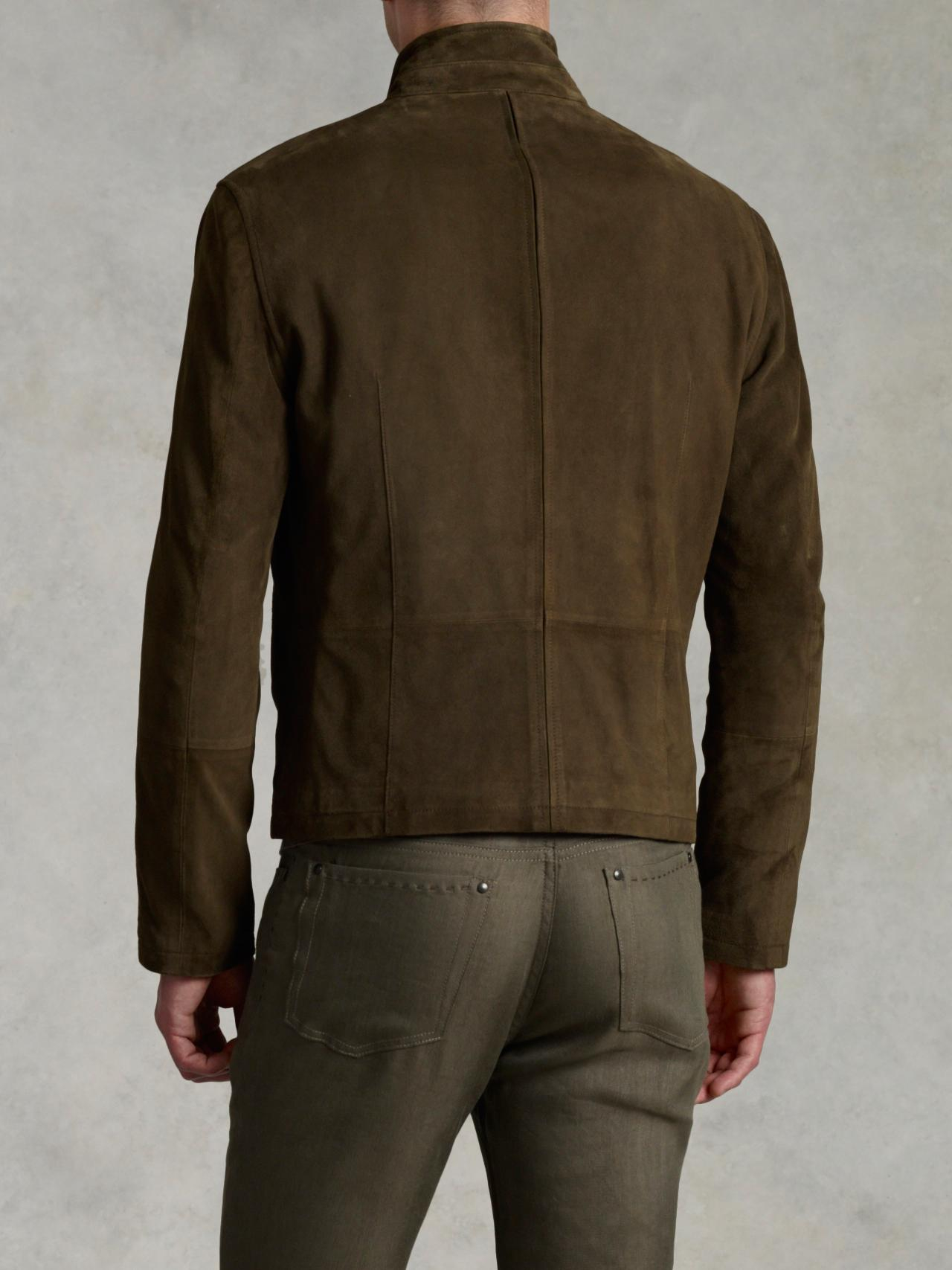 Lyst - John Varvatos Split Seam Leather Jacket in Natural for Men