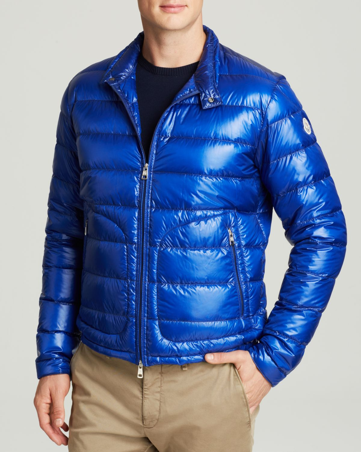 Moncler Acorus Down Jacket in Blue for Men | Lyst