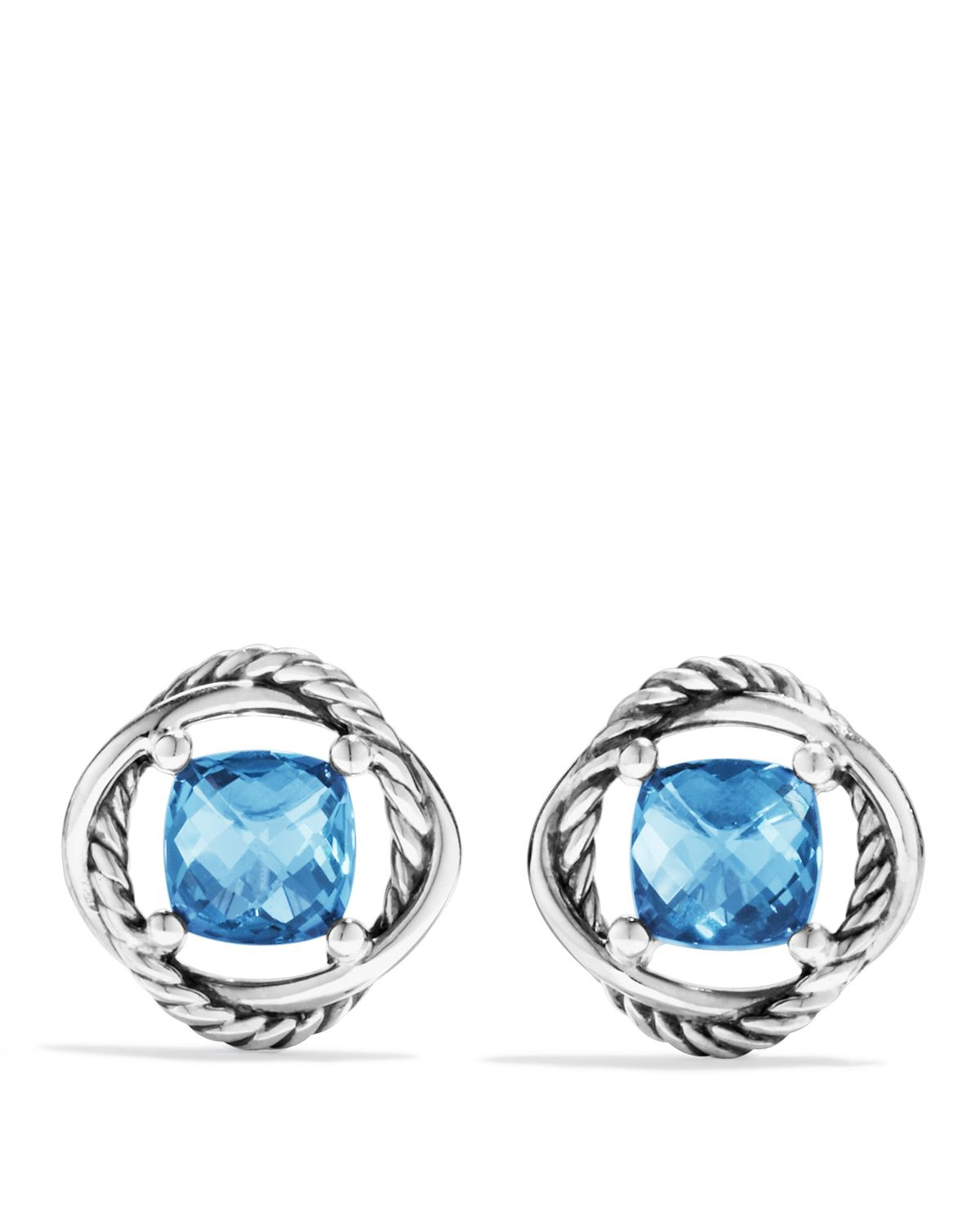 Lyst David Yurman Infinity Earrings With Hampton Blue Topaz In Gallery