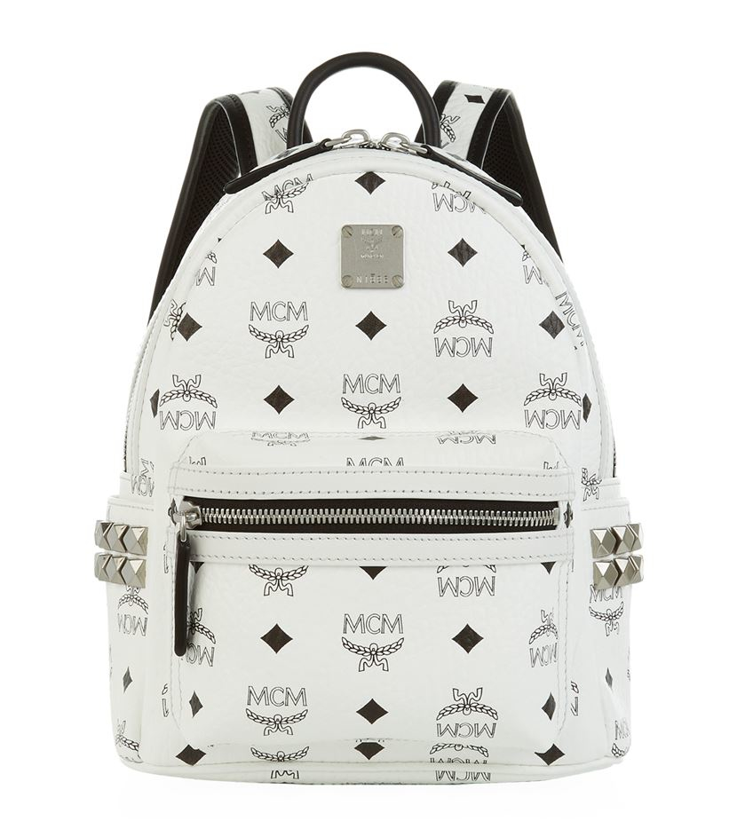 MCM Mini Stark Backpack in White - Lyst