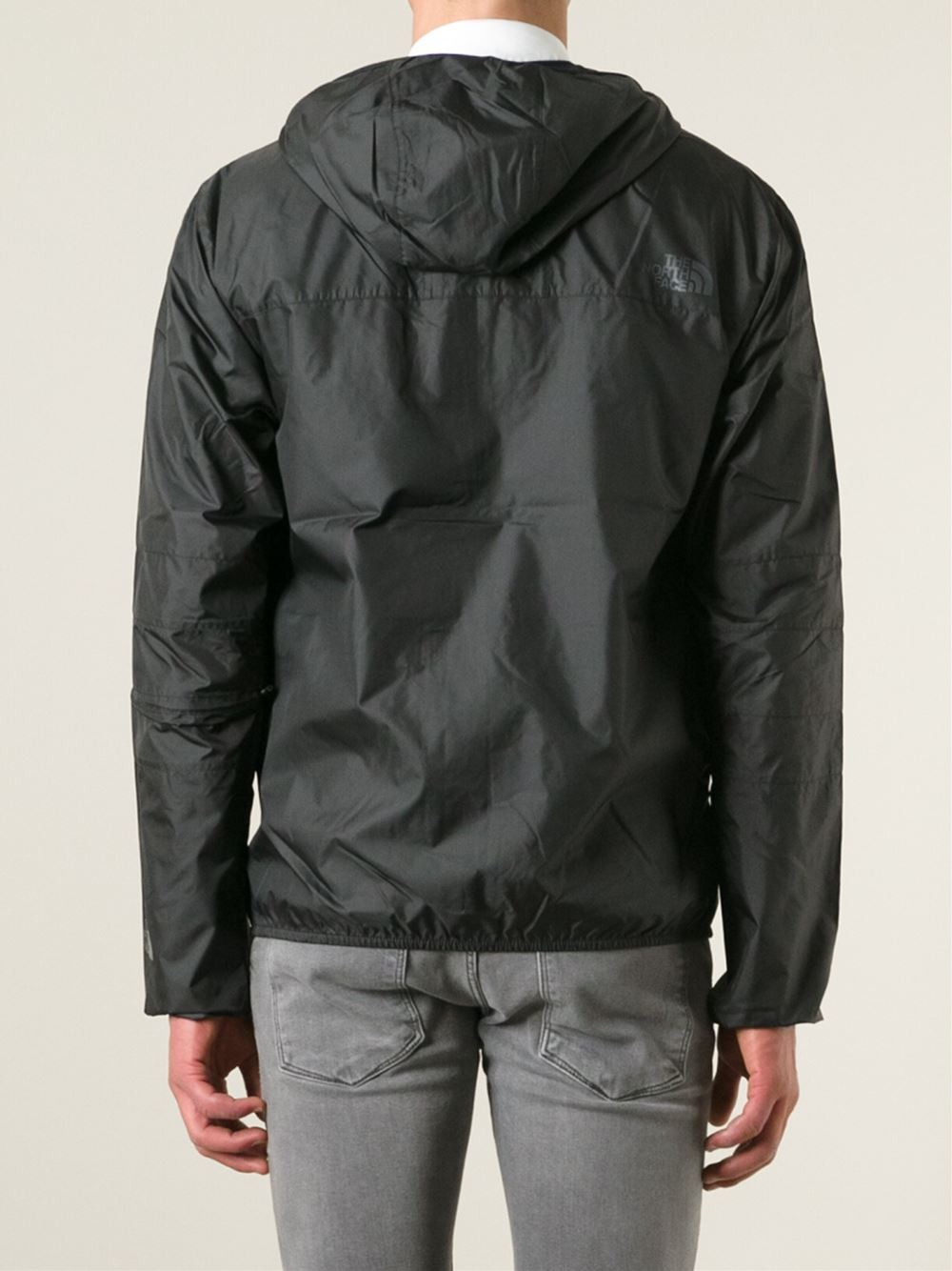 The north face Hooded Windbreaker Jacket in Black for Men | Lyst