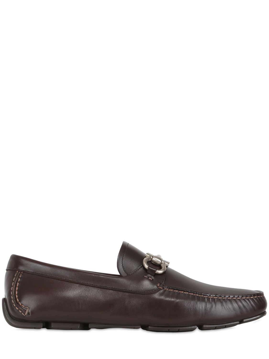 Lyst - Ferragamo Parigi Leather Driving Loafers in Brown for Men
