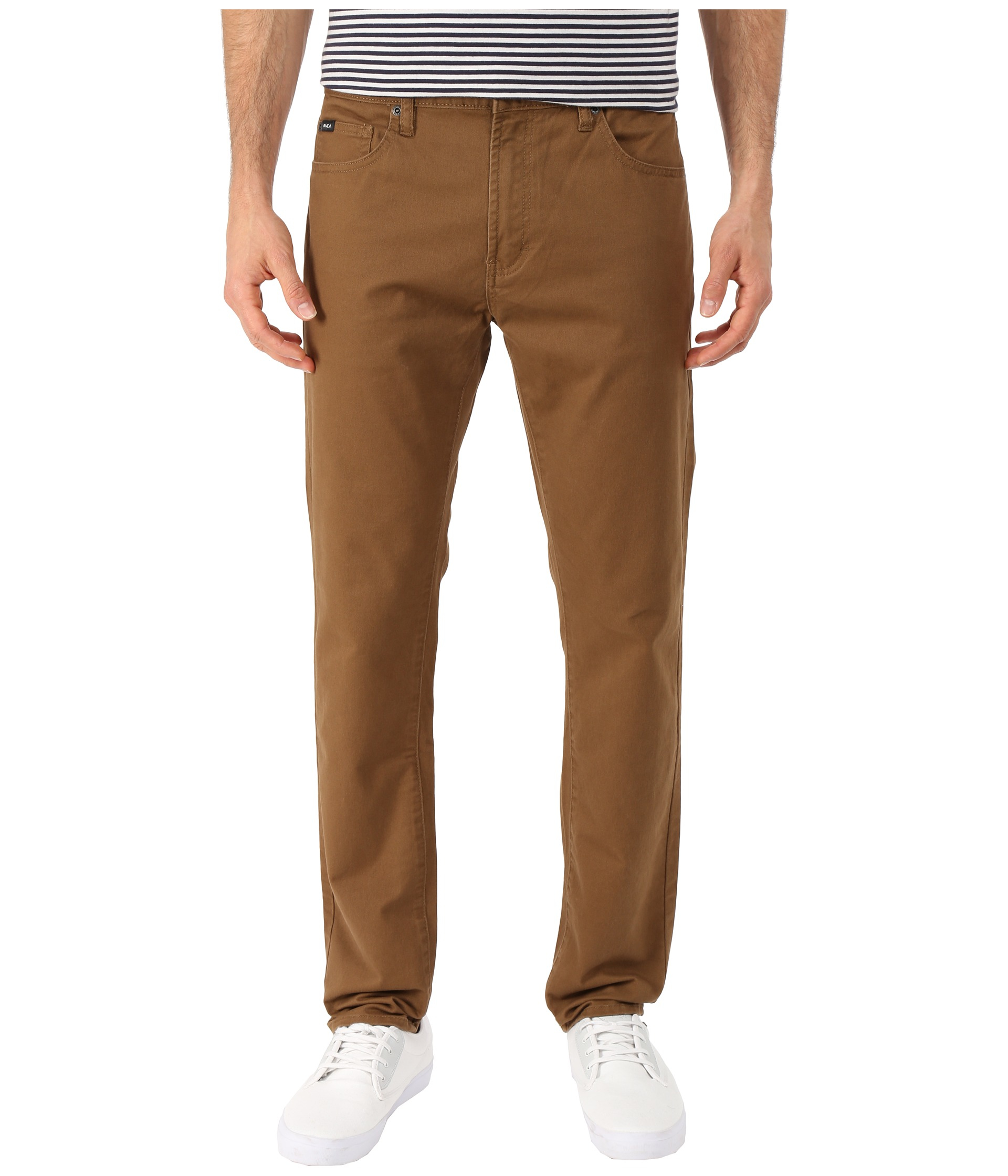 Rvca Daggers Twill Pants in Brown for Men | Lyst