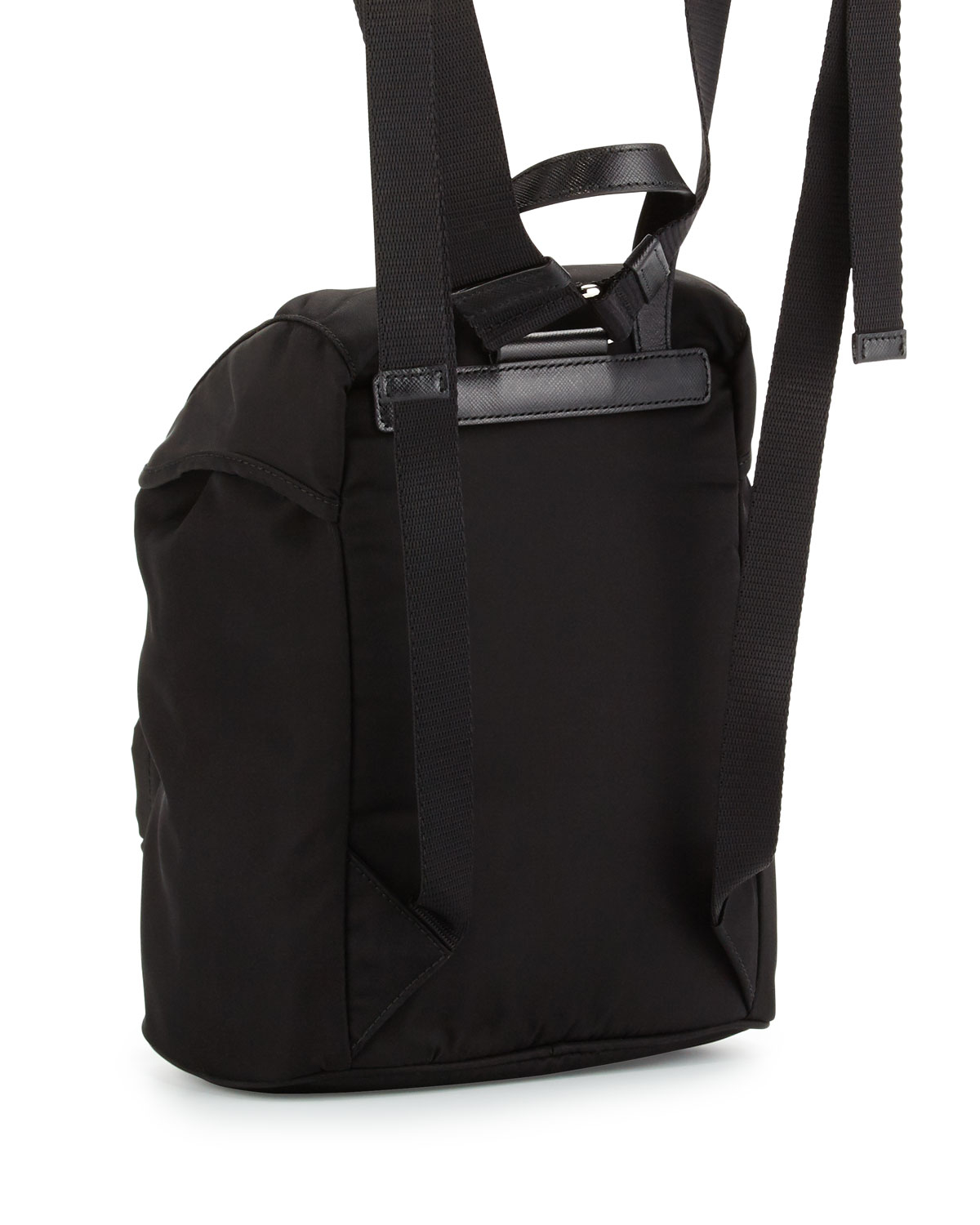 Prada Vela Nylon Small Backpack in Black | Lyst  