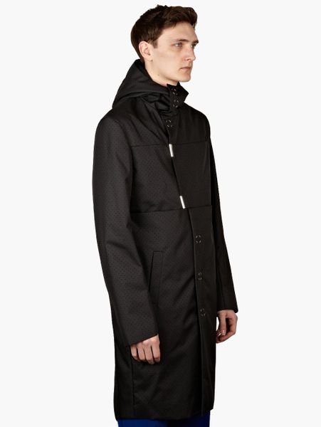 Raf Simons Mens Perforated Parka in Black for Men | Lyst