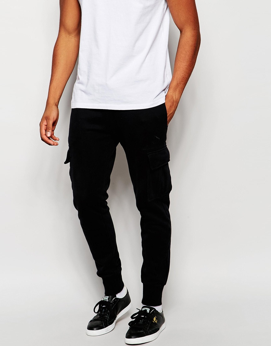 Lyst - Puma Skinny Sweatpants With Side Pockets in Black for Men