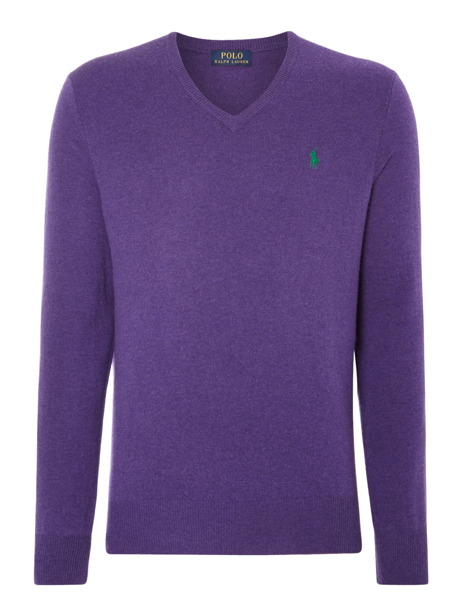 Polo ralph lauren Vneck Wool Jumper in Purple for Men (Purple Marl) | Lyst