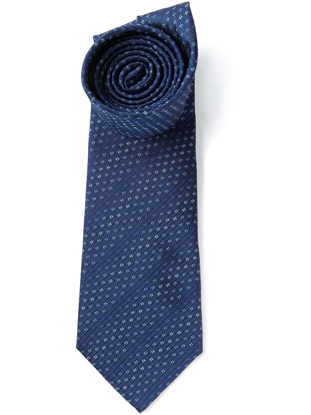 Lyst - Fendi Monogram Print Tie in Blue for Men