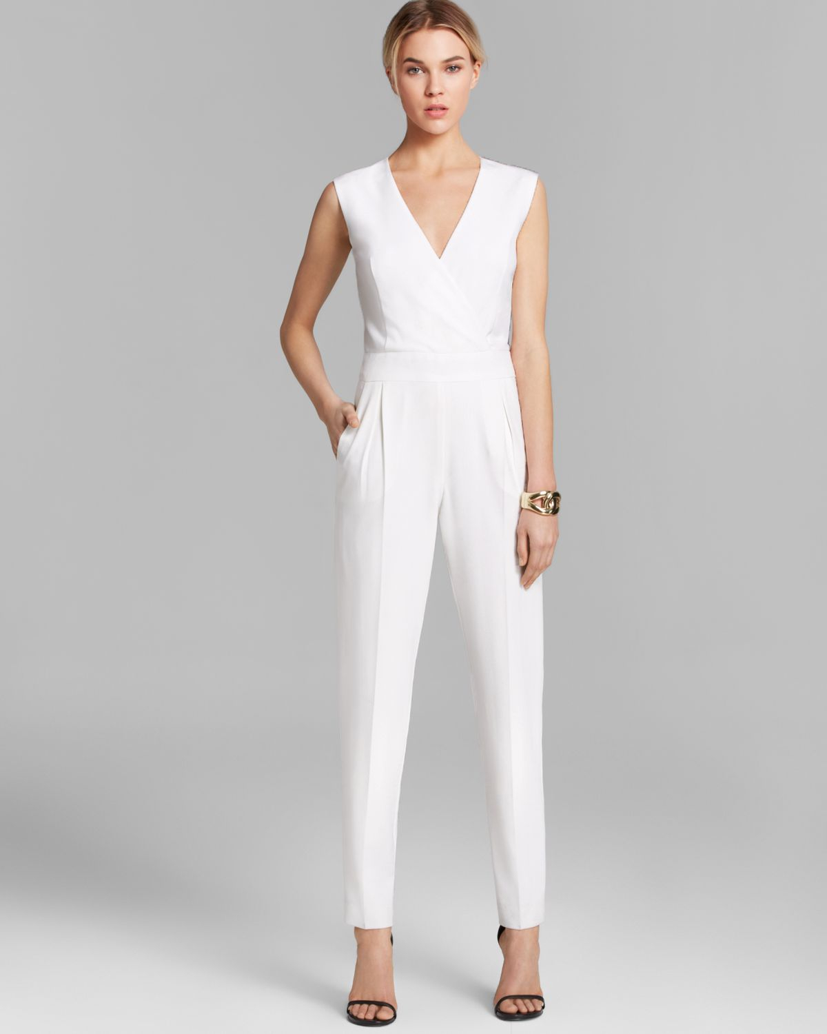 Lyst - Trina Turk Jumpsuit - Lindsay Pleated in White