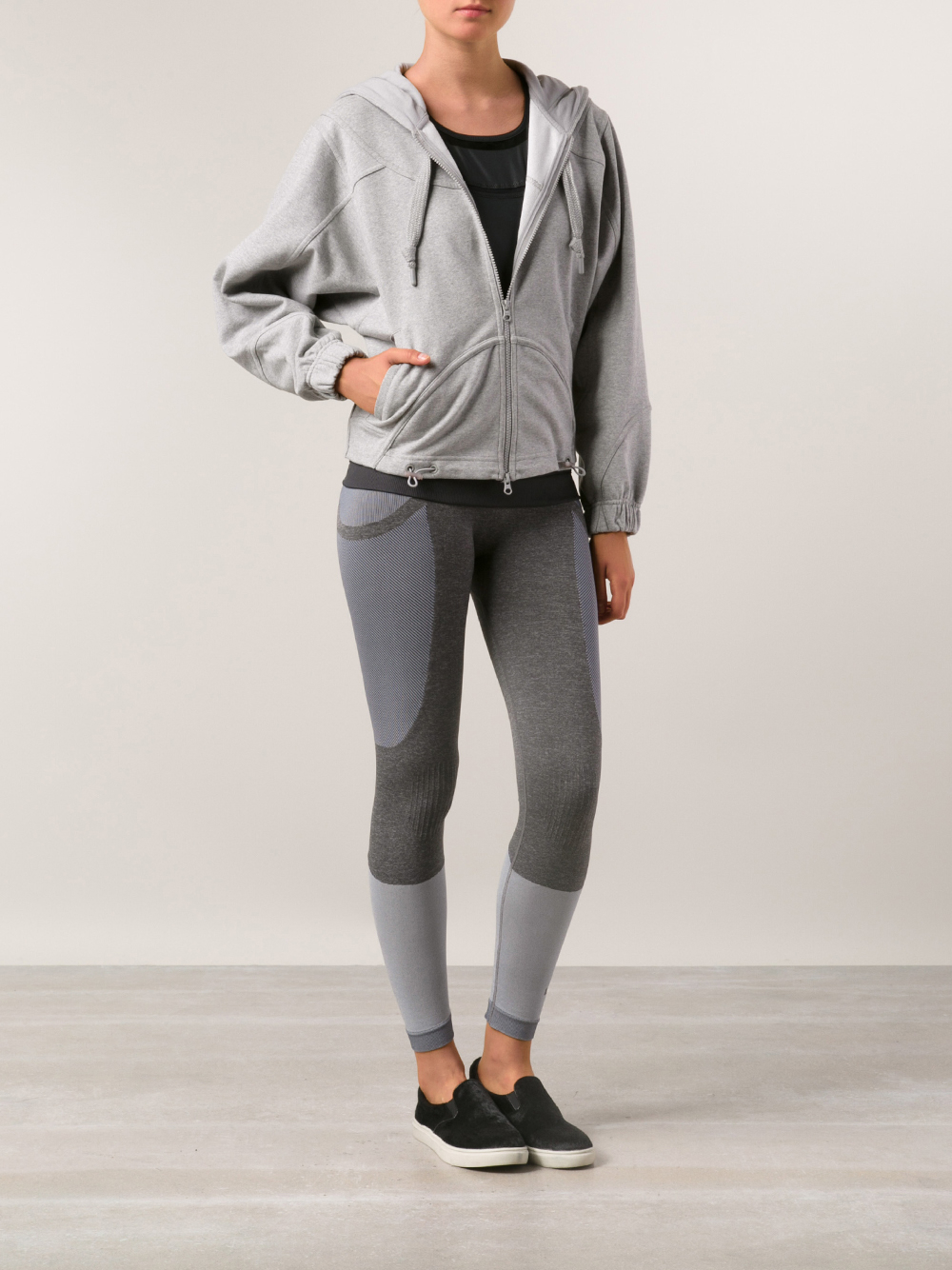 grey adidas zip up