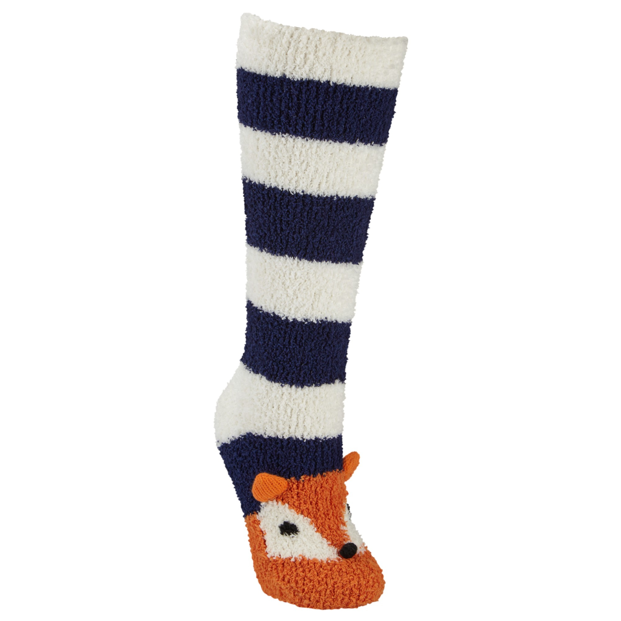 John lewis Christmas Fox Fluffy Knee High Socks in Multicolor (Multi