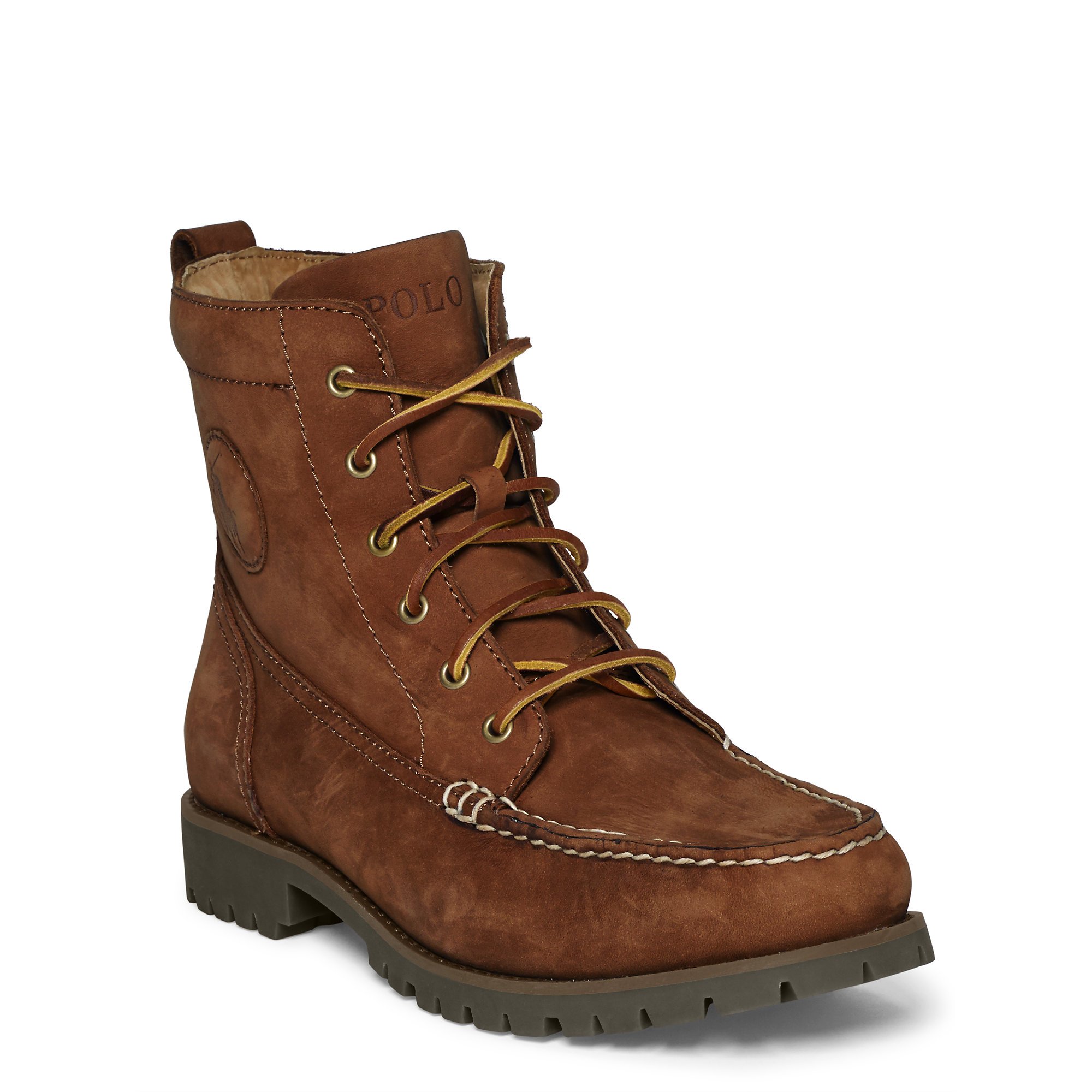 Polo ralph lauren Rodway Leather Work Boot in Brown for Men (mahogany ...