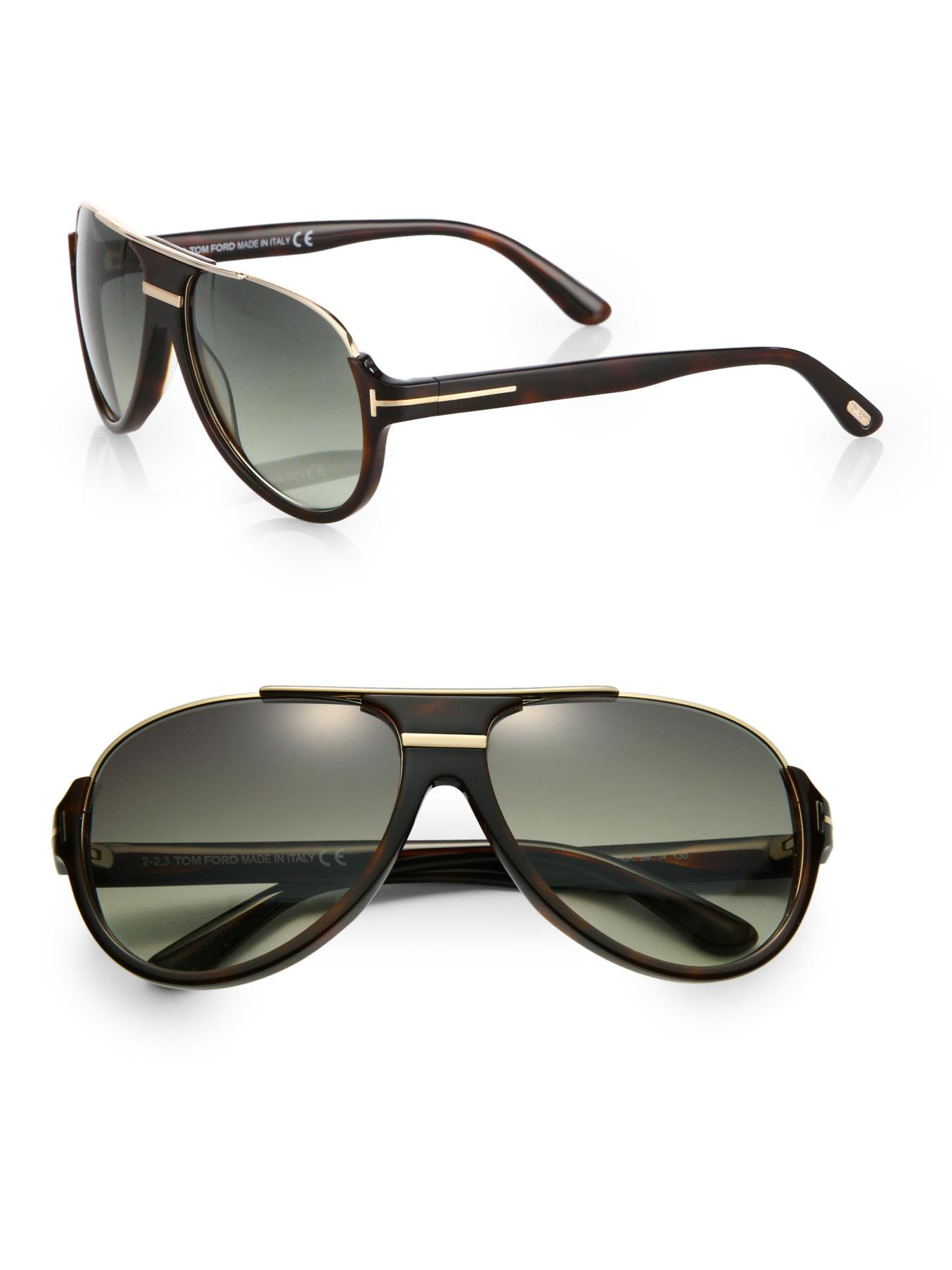 Tom ford Dimitry Acetate Retro Sunglasses in Brown for Men | Lyst