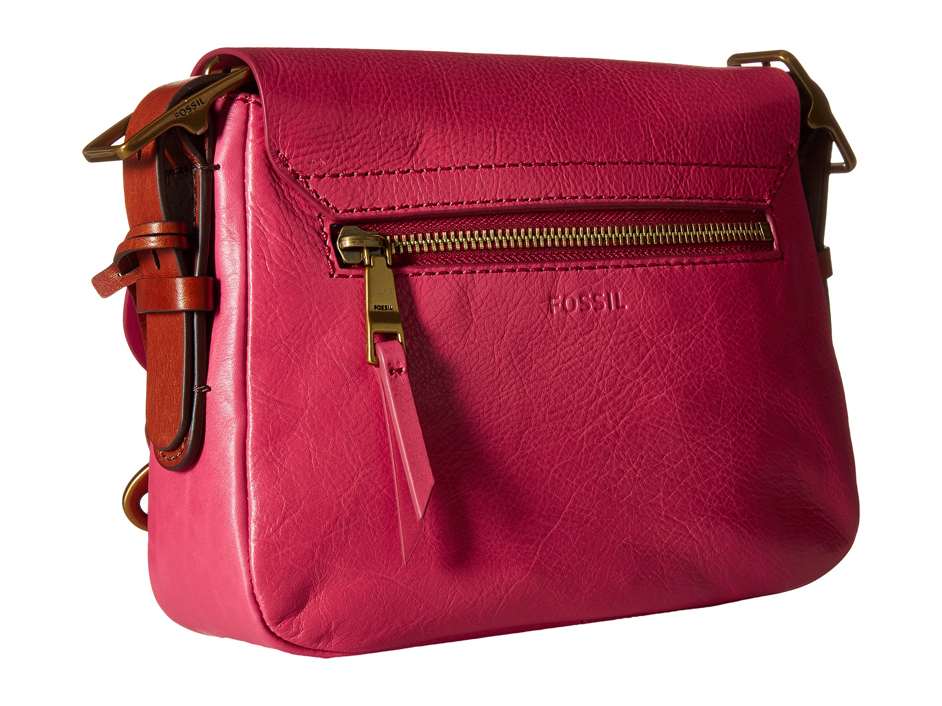 Lyst - Fossil Harper Small Saddle Crossbody in Red
