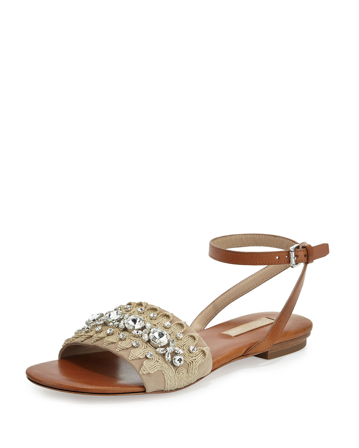 michael kors sandal michael kors hadden embellished flat sandal in lyst michael kors sandal michael kors hadden embellished flat sandal in lyst