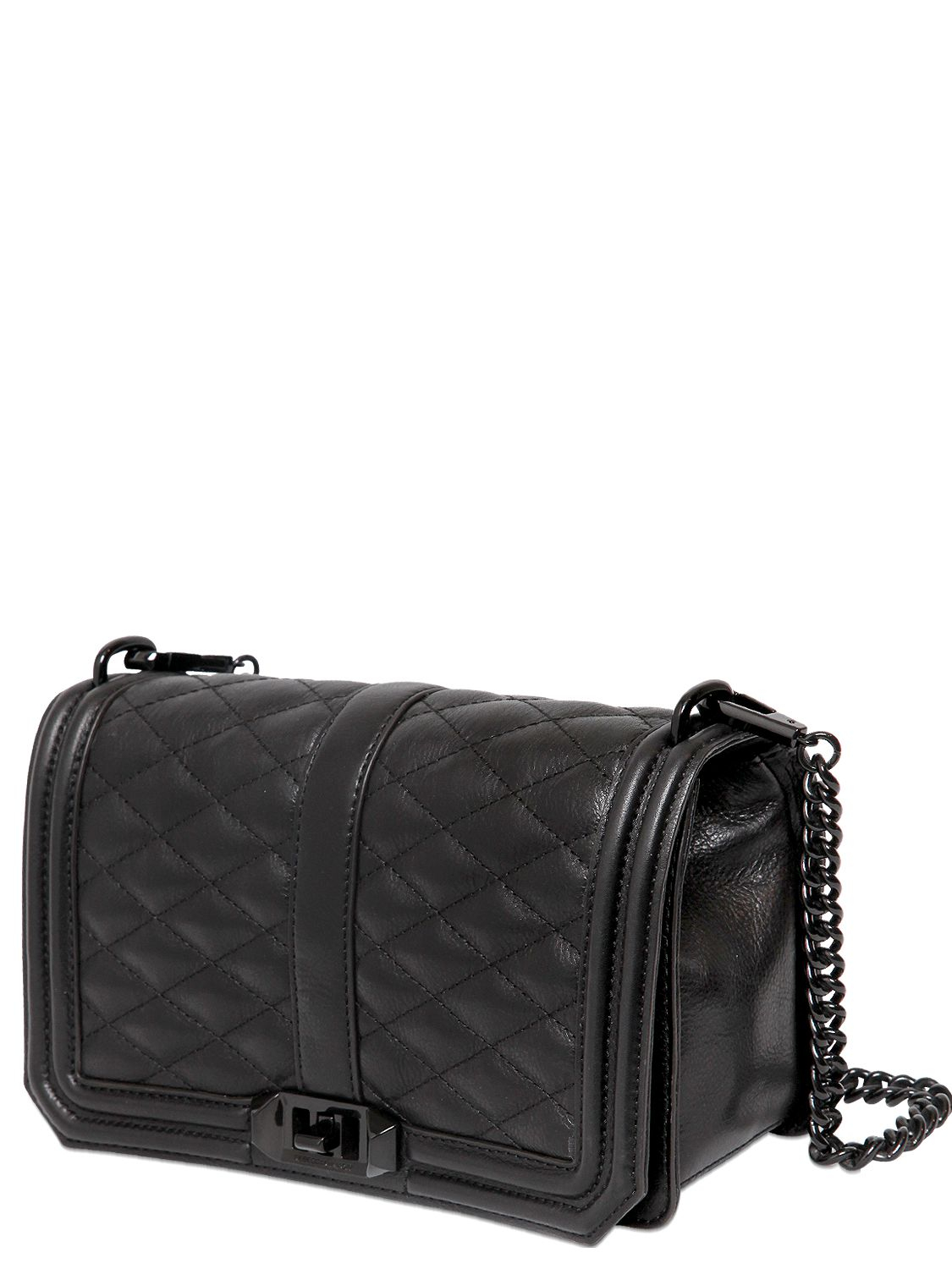 Sofia Black Quilted Shoulder Bag